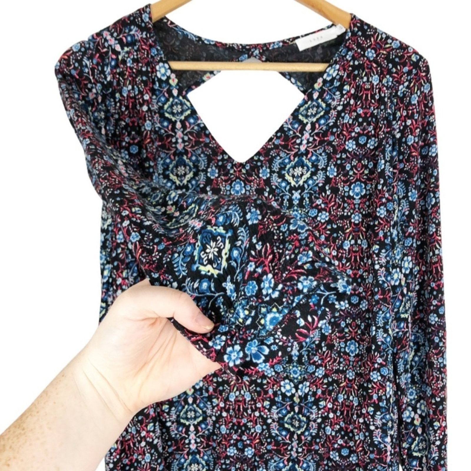 Nordstrom Lush Women’s Floral Back Cut Out Mini Boho Patterned Dress Size S / US 4 / IT 40 - 14 Thumbnail