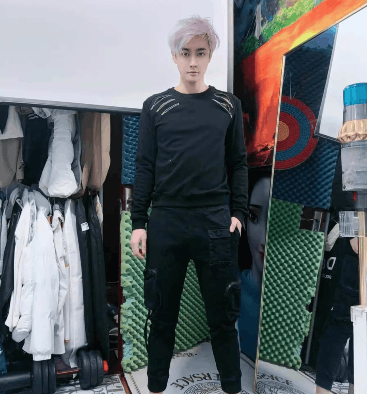 Saint Laurent Paris Saint Laurent 15fw five-zip crewneck sweatshirt black Size US M / EU 48-50 / 2 - 7 Thumbnail
