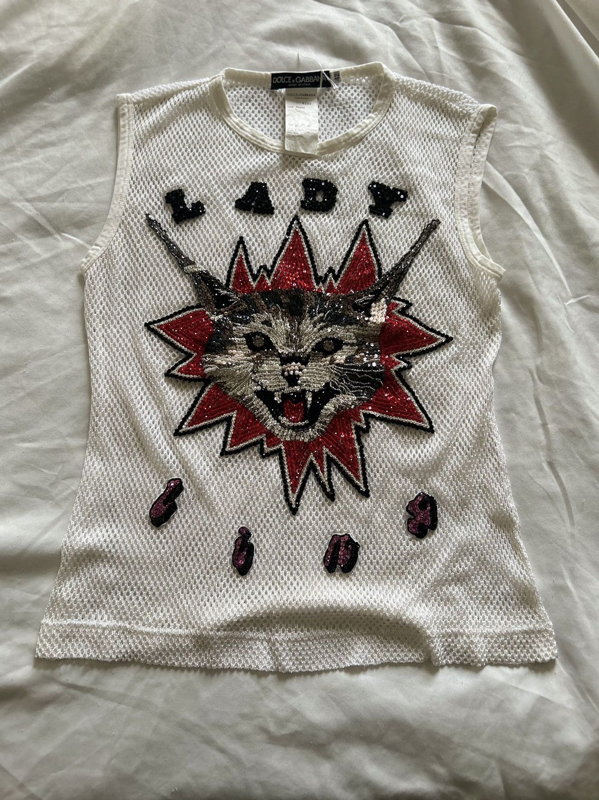 Dolce & Gabbana Bobcat jeweled Dolce & Gabbana Top Size L / US 10 / IT 46 - 1 Thumbnail