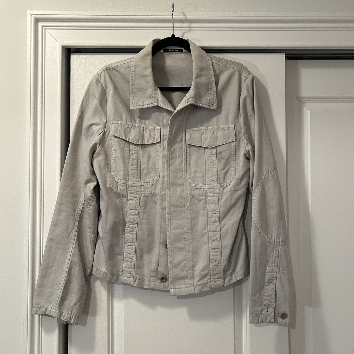 Maison Margiela “Replica” Military-Inspired Jacket in Beige 