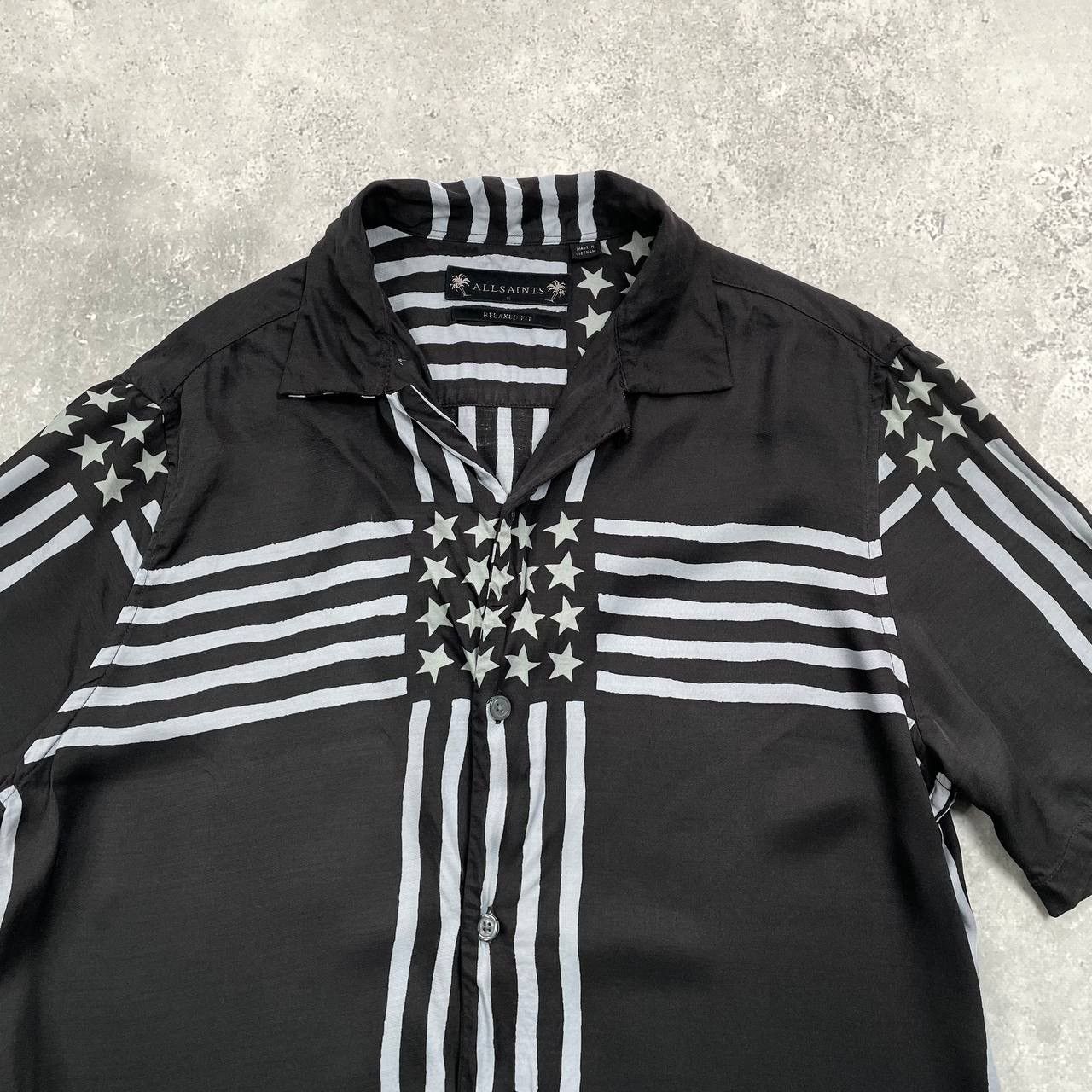 Allsaints Allsaints Union Viscose Short Sleeve Button-Up Camp Shirt S Size US S / EU 44-46 / 1 - 4 Thumbnail