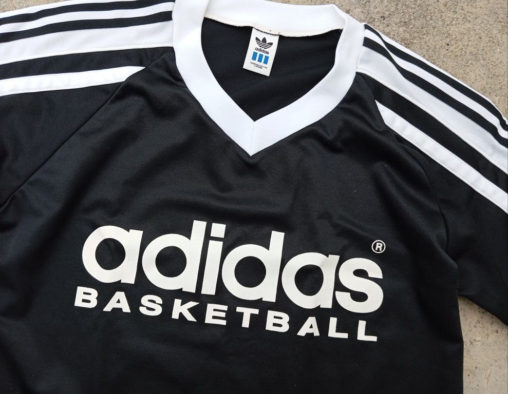 Adidas VTG 80s 90s Adidas Trefoil Vintage Jersey 🏀 Size US L / EU 52-54 / 3 - 1 Thumbnail