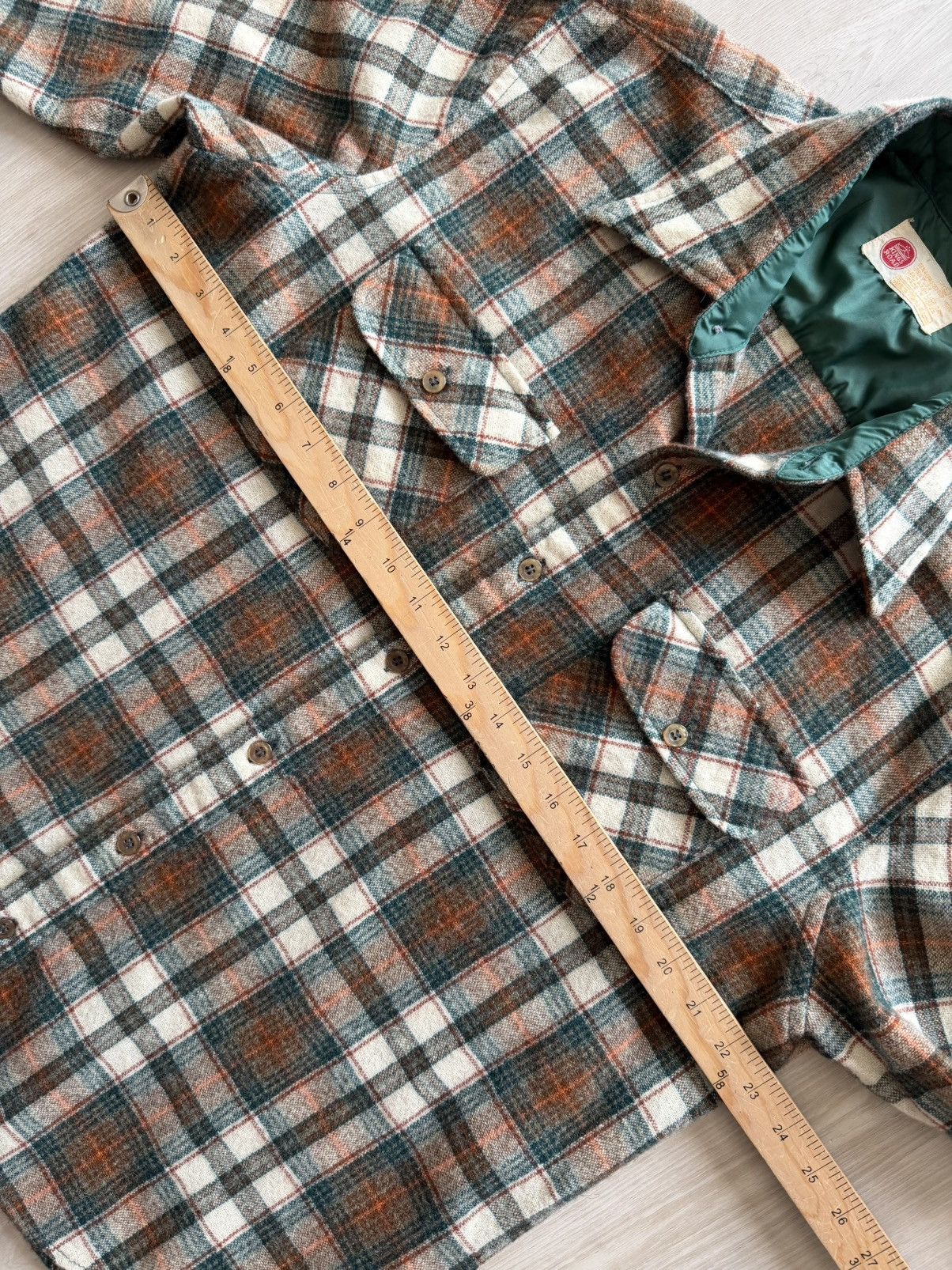 Vintage Vintage Sears Kings Road Shirt Flannel Wool Blend Sz M Grung Size US M / EU 48-50 / 2 - 5 Thumbnail