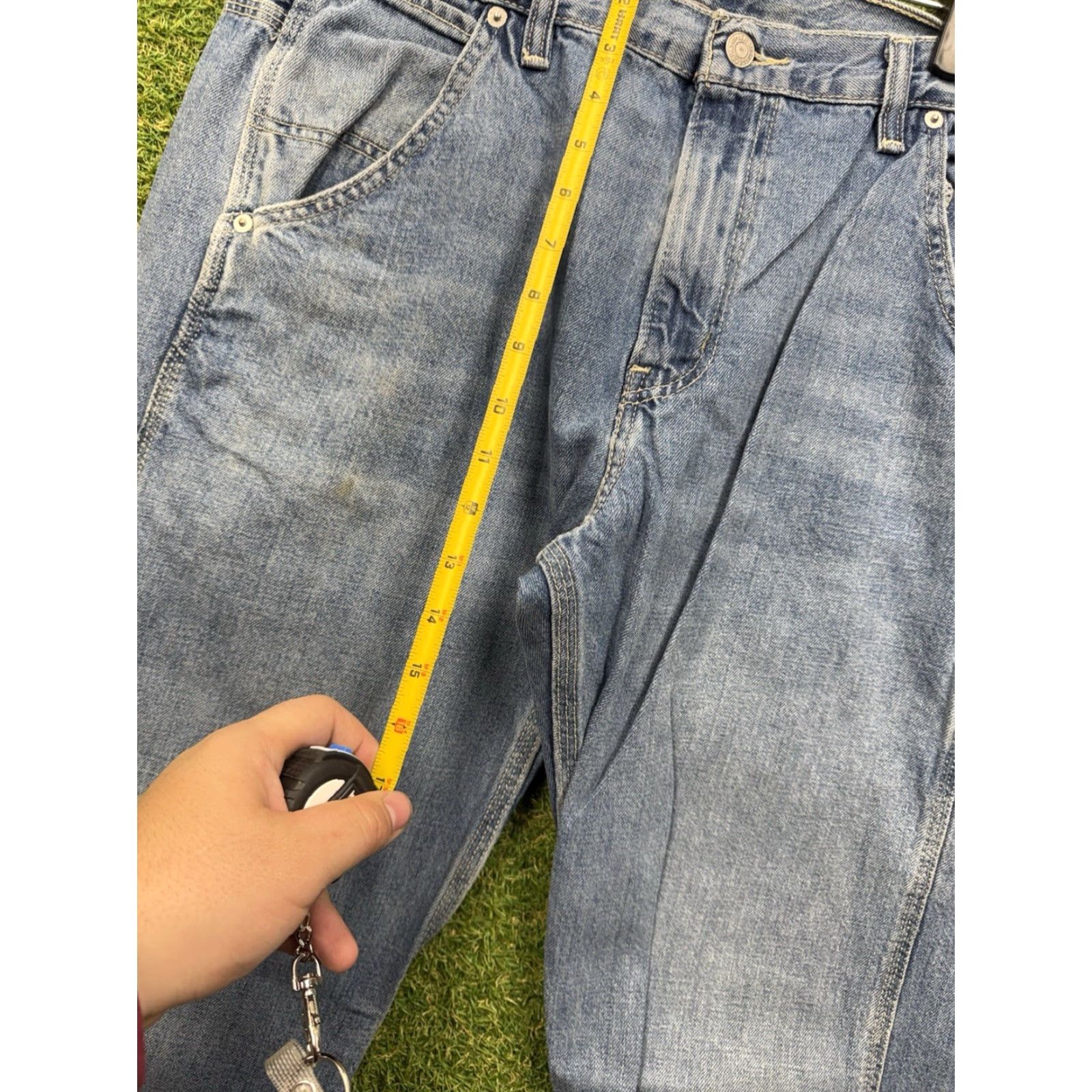 Levi's VINTAGE Levi's Carpenter Jeans Mens 34x34 Wide-Leg Relaxed Denim Blue 90s 00s USA Skater Size US 34 / EU 50 - 6 Thumbnail