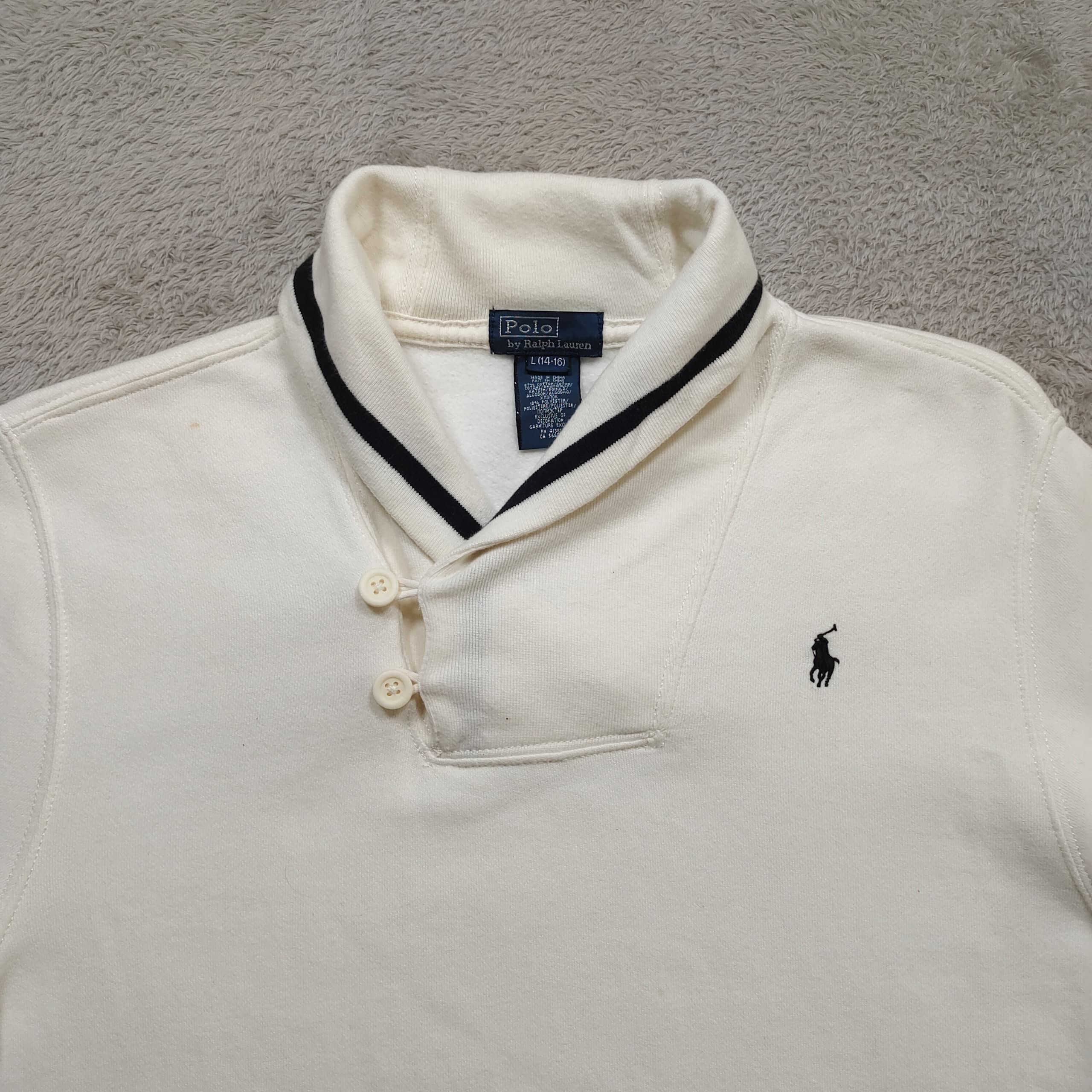 Polo Ralph Lauren Polo Ralph Lauren Luxury Shawl Collar Pullover Sweater Size US L / EU 52-54 / 3 - 2 Thumbnail