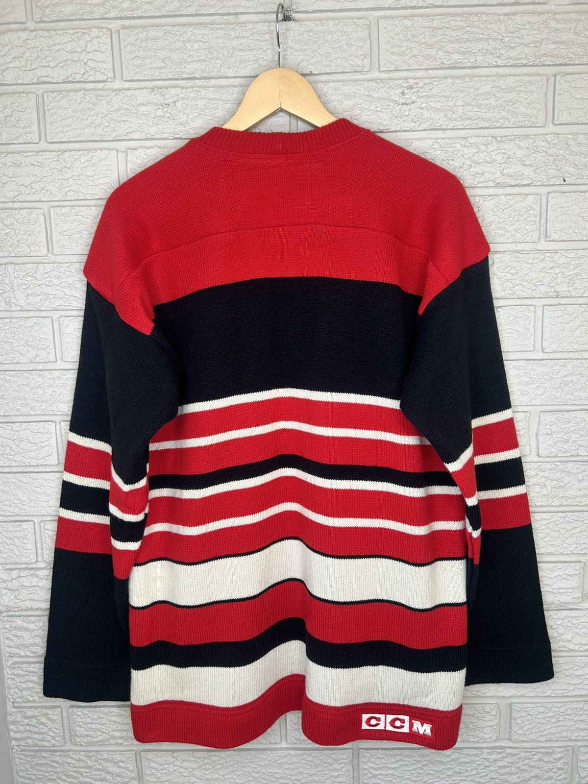 Ccm Vintage CCM Chicago Blackhawks Heritage Knit Jersey Size US L / EU 52-54 / 3 - 8 Thumbnail
