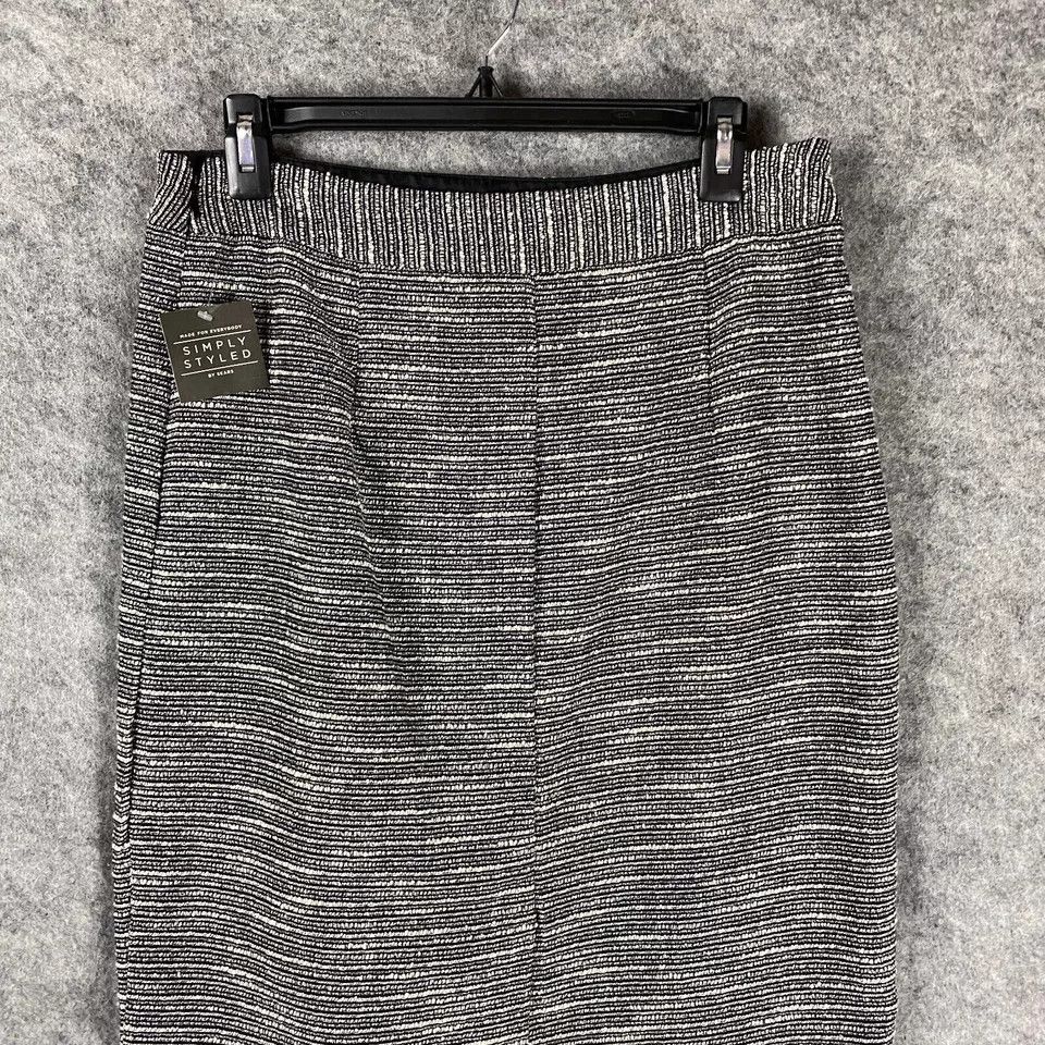 Other Simply Styled Skirt Size 8 Women's Striped NWT Polyester Size 30" / US 8 / IT 44 - 6 Thumbnail