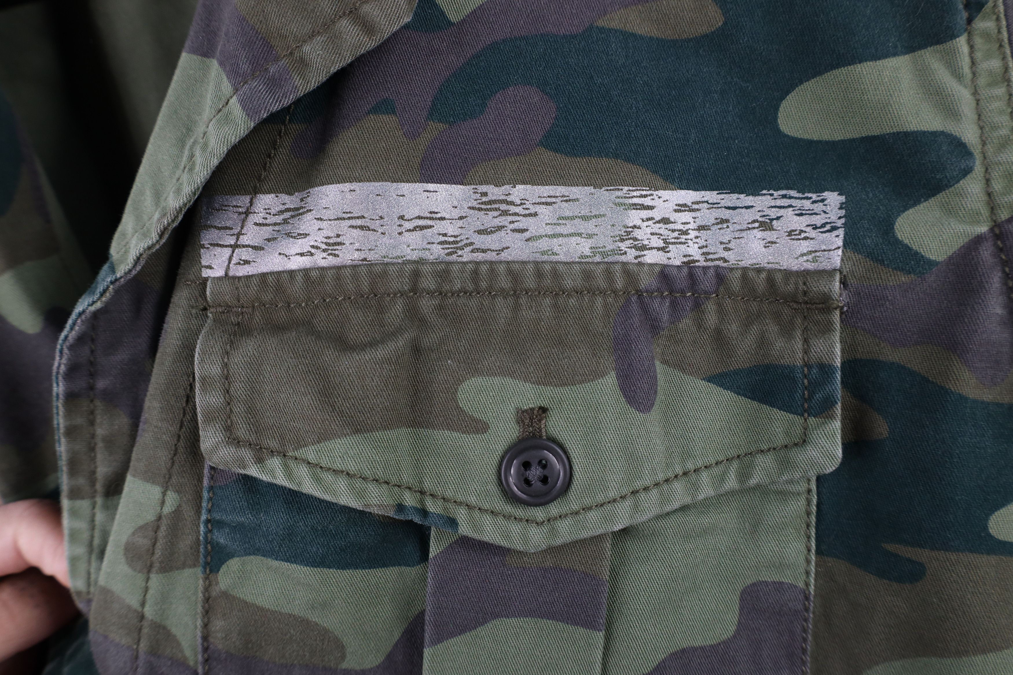 Gap × Vintage Vintage Y2K Gap Belted Camouflage Military Field Jacket Coat Size XL / US 12-14 / IT 48-50 - 7 Thumbnail