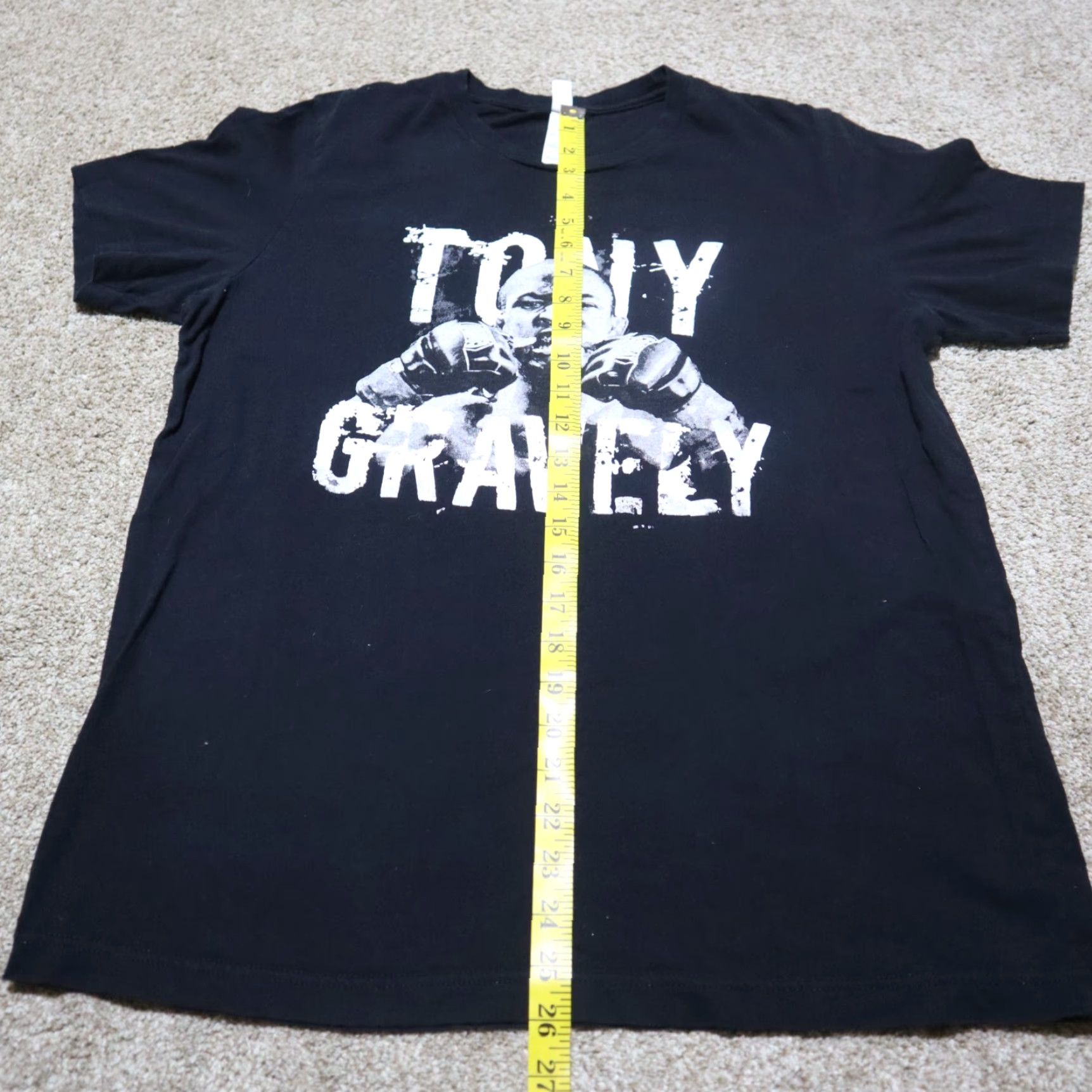 Vintage MMA Tony Gravely Black Short Sleeve Shirt Men L Black Thermal Knit Shirt L Mens Size US 33 - 6 Thumbnail