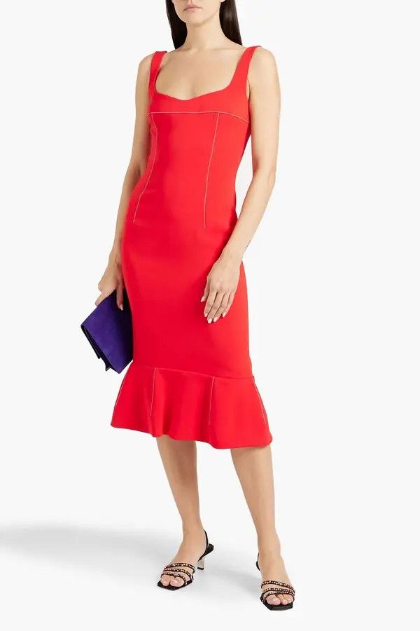 Marni o1y1025 Midi Dress in Red Size M / US 6-8 / IT 42-44 - 2 Thumbnail