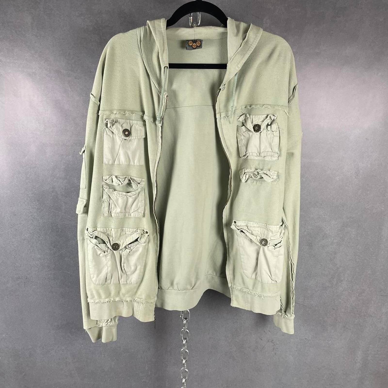 Black Label × Japanese Brand × Vintage Y2k cargo pocket zip up Size US XXL / EU 58 / 5 - 4 Thumbnail