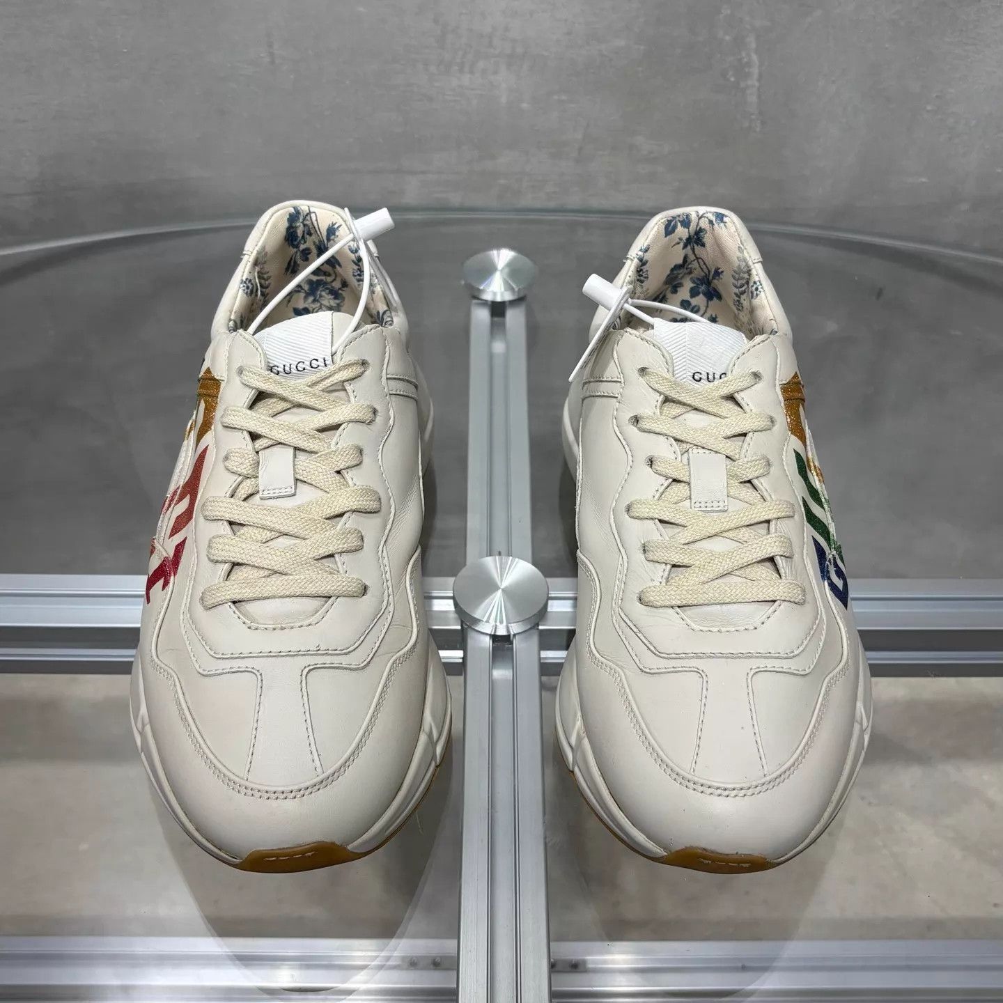 Gucci Gucci Rainbow Sequin Dad Sneaker Cream 38 Size US 7.5 / IT 37.5 - 1 Thumbnail