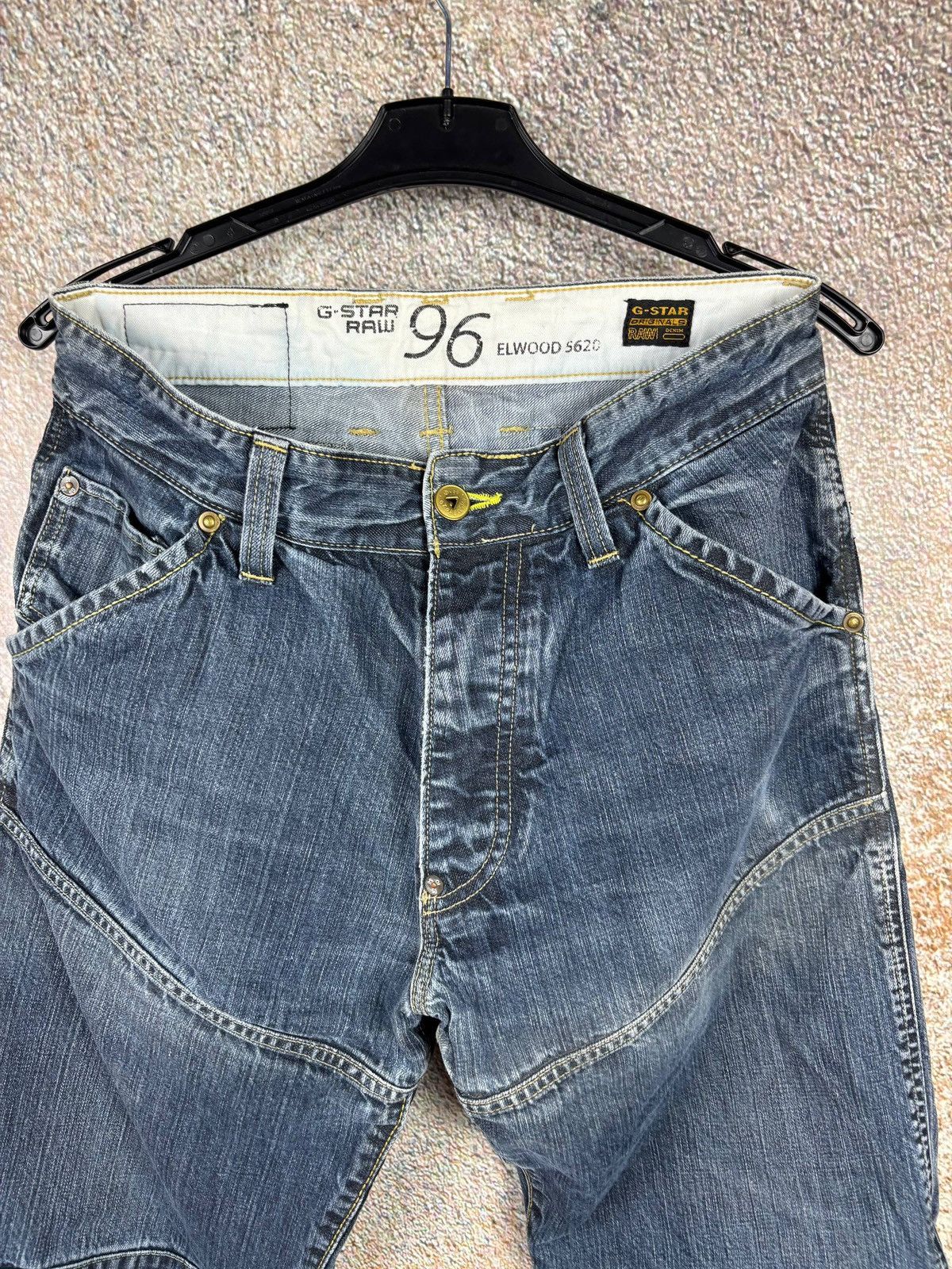 G-Star G Star Elwood 96 Denim Buckle Back Jeans Size 33 Size US 33 - 5 Thumbnail