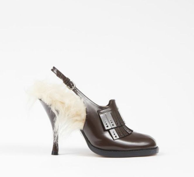 o1w1db11225 Bourgeoise Slingback Pumps in Brown