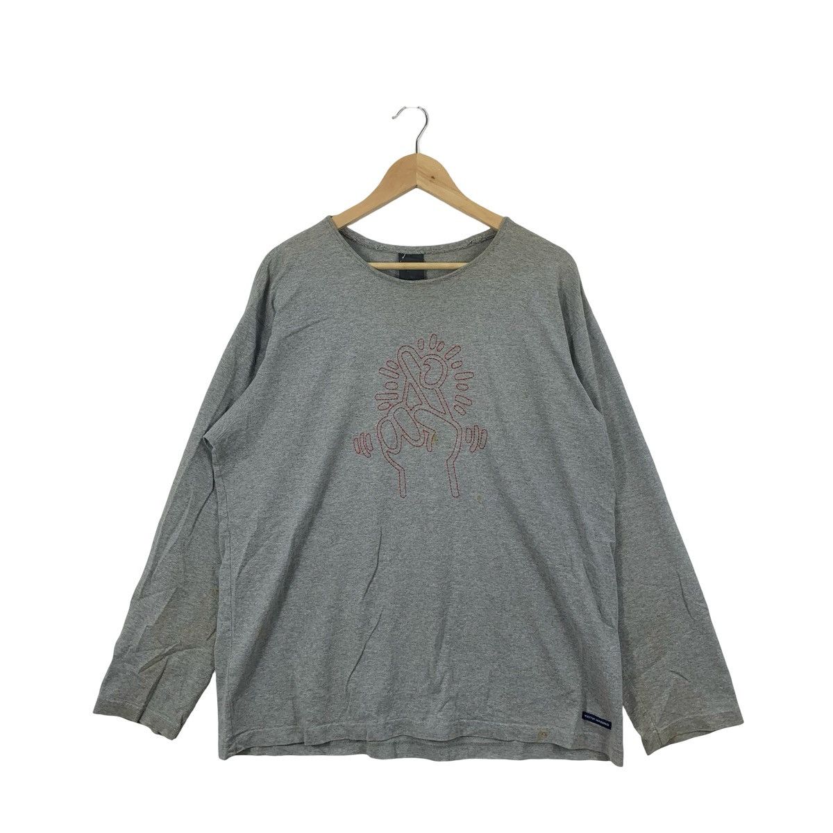 Uniqlo Vintage UNIQLO X KEITH HARING Crossed Fingers Long Sleeve Size US XL / EU 56 / 4 - 3 Thumbnail