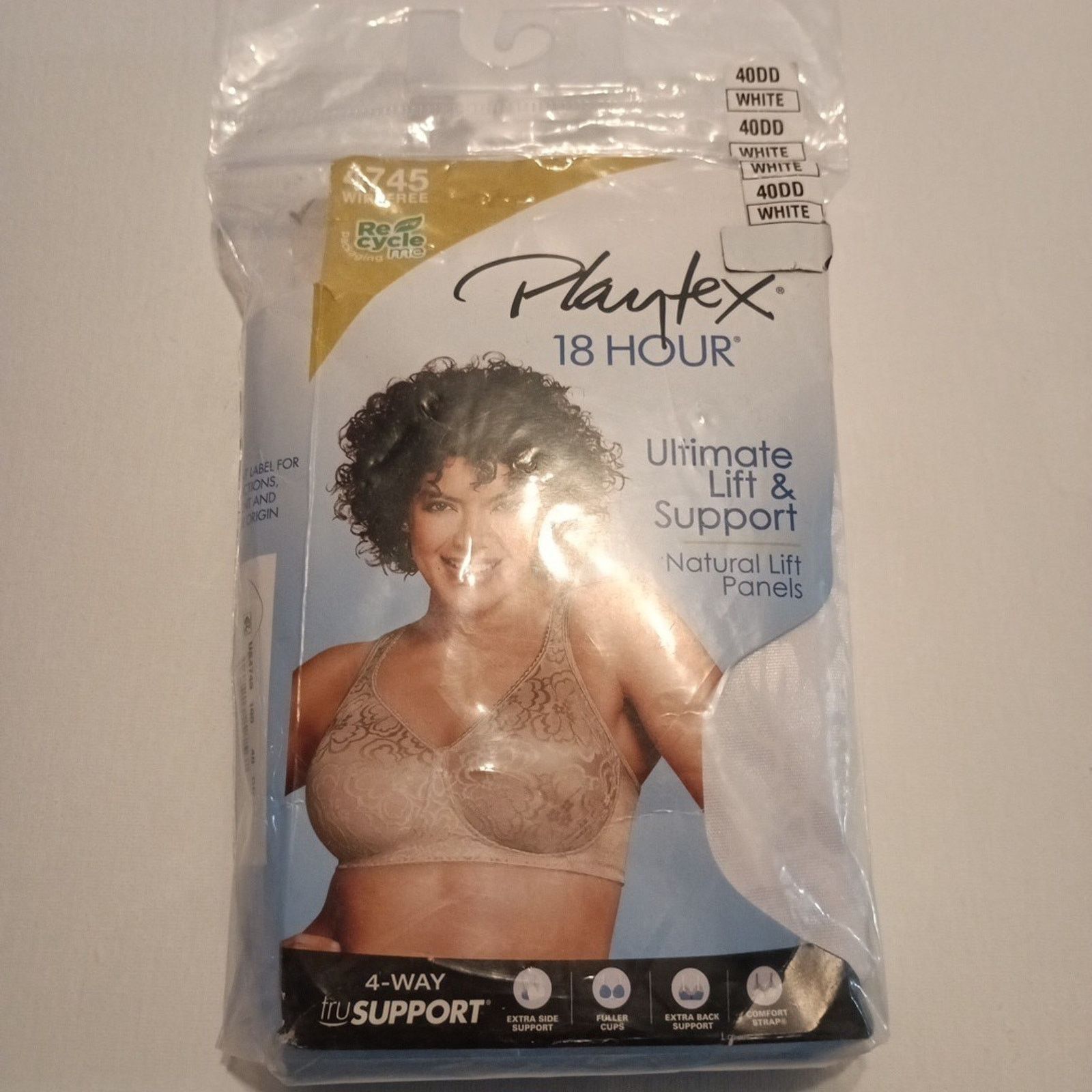 Other Playtex Women's 18 Hour Wirefree Bra Size 40DD White Size ONE SIZE - 1 Thumbnail