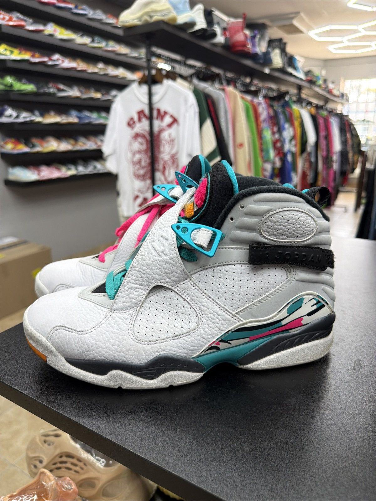 Jordan Brand Nike Air Jordan 8 Retro South Beach OG VIII 305381–113 Size US 9.5 / EU 42-43 - 19 Thumbnail