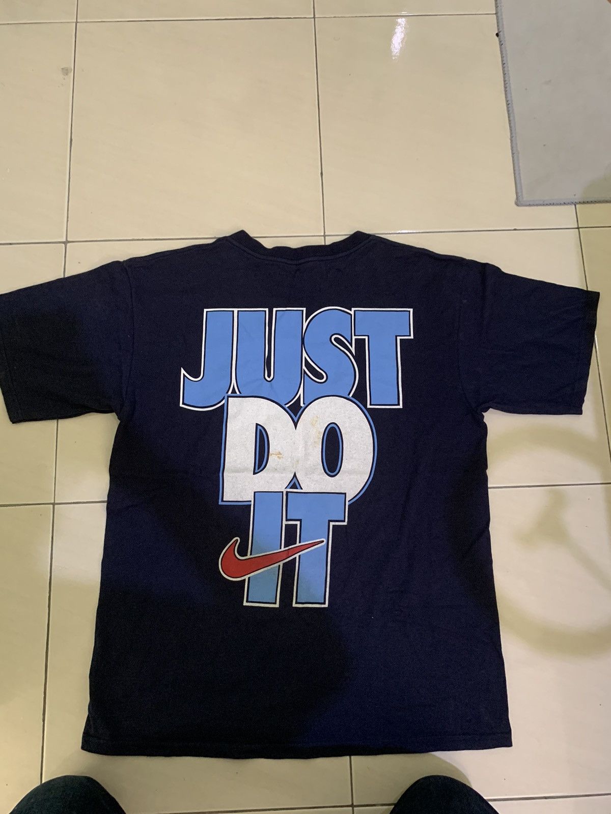 Nike × Vintage Vintage 90s Nike Double Sided Tshirt Whited Tag Made in USA Size US M / EU 48-50 / 2 - 1 Thumbnail