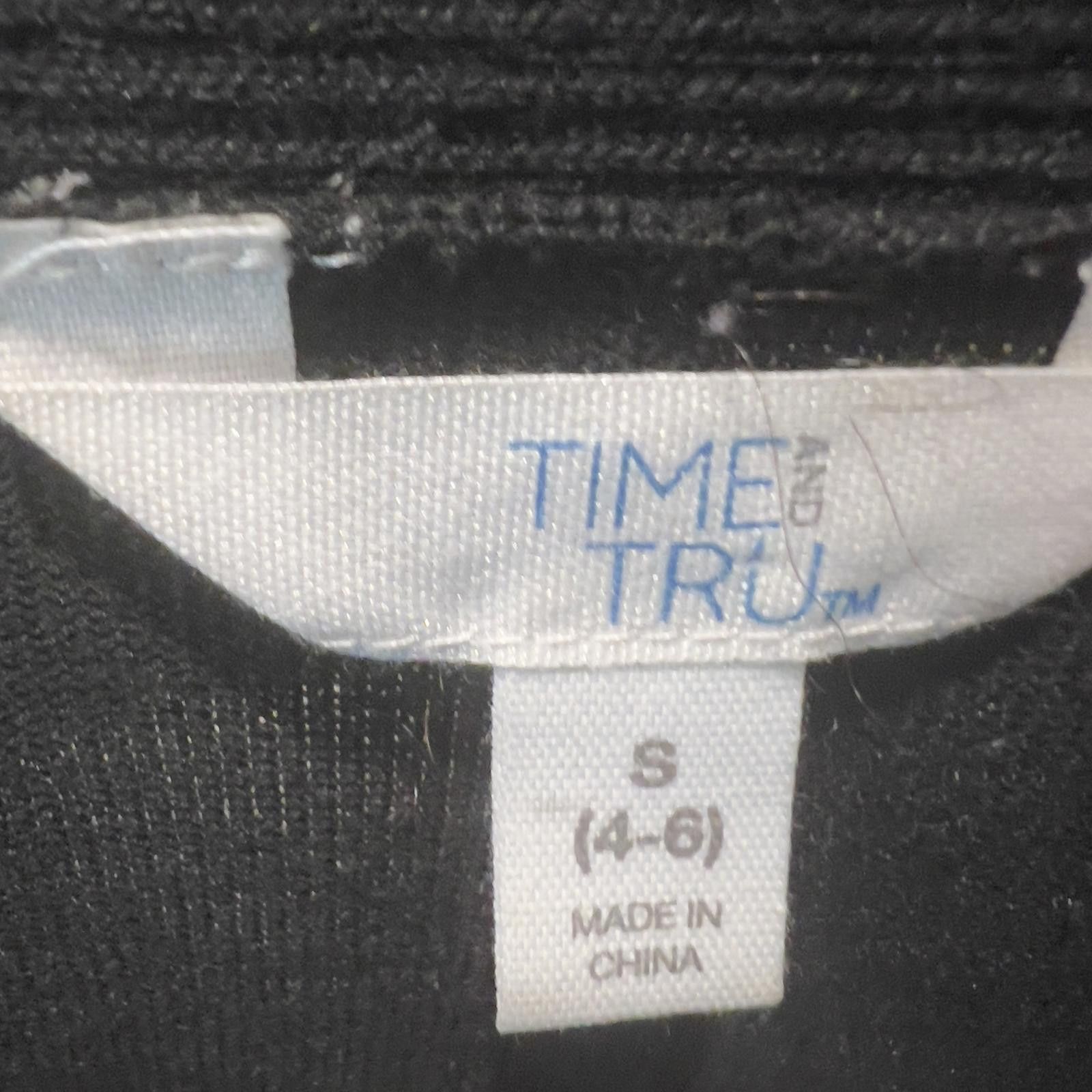 Other Time and Tru Women's Black Open Front Cardigan Sweater, Size Size S / US 4 / IT 40 - 3 Thumbnail