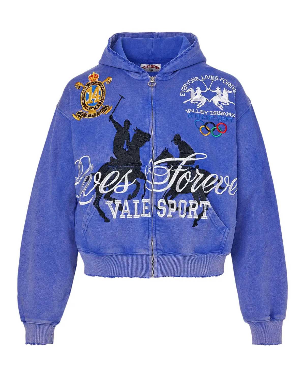 Vale Forever Schwab Zip Up Hoodie Blue Size US XL / EU 56 / 4 - 1 Thumbnail