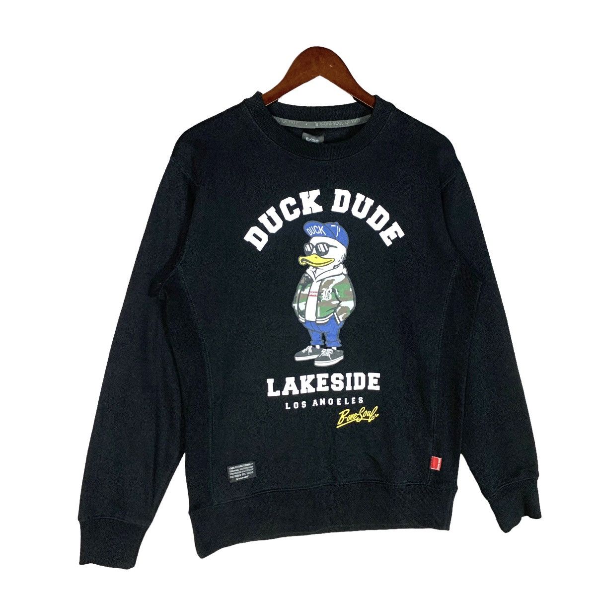 Japanese Brand Vintage B One Soul Duck Dude Lakeside Los Angeles Sweatshirt Size US S / EU 44-46 / 1 - 3 Thumbnail