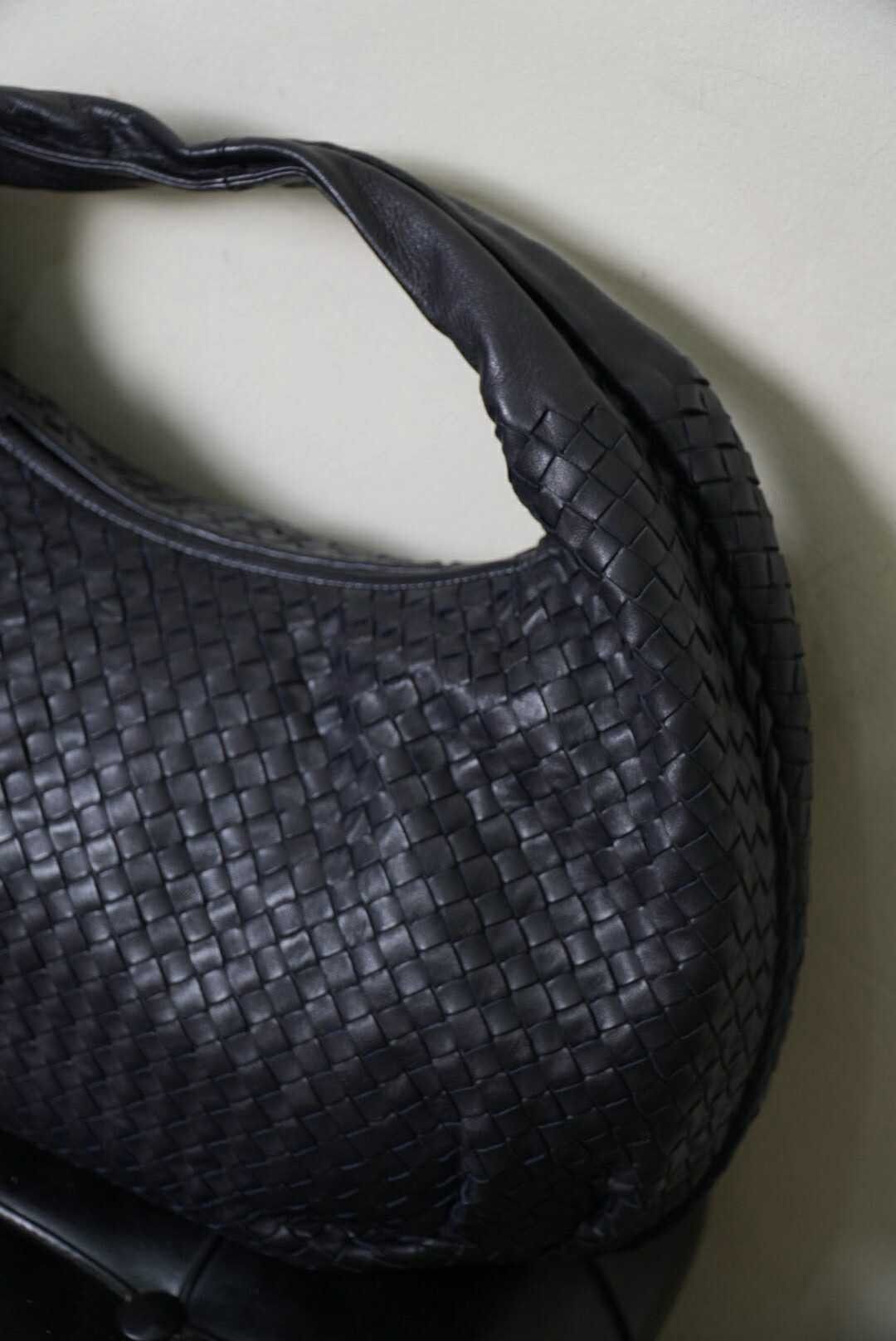 Bottega Veneta Bottega Veneta Belly Hobo Bag Intrecciato Black Leather Size ONE SIZE - 7 Thumbnail
