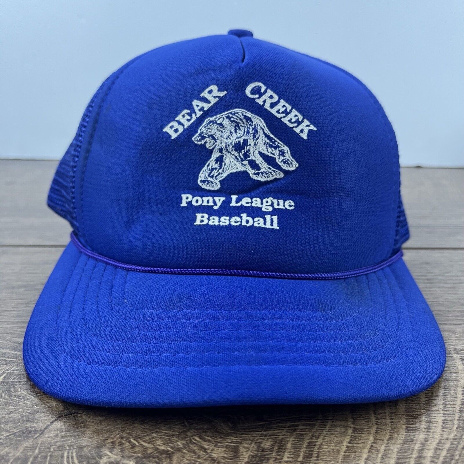 Other Bear Creek Hat Pony League Baseball Snapback Hat Blue Adjust Size ONE SIZE - 2 Thumbnail