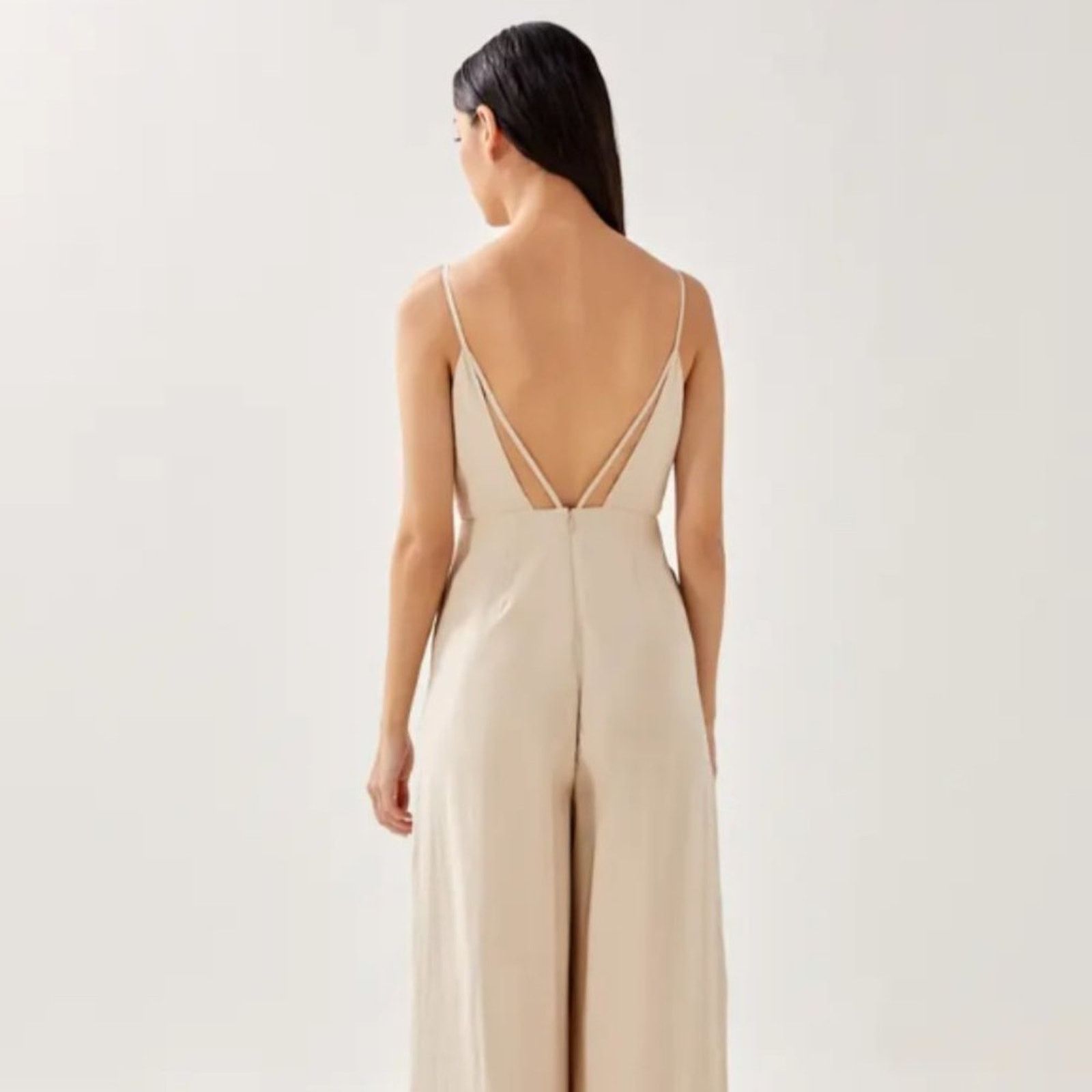 Other Love Bonito Beige Adriena Padded Strappy Back Jumpsuit Size 28" / US 6 / IT 42 - 5 Thumbnail