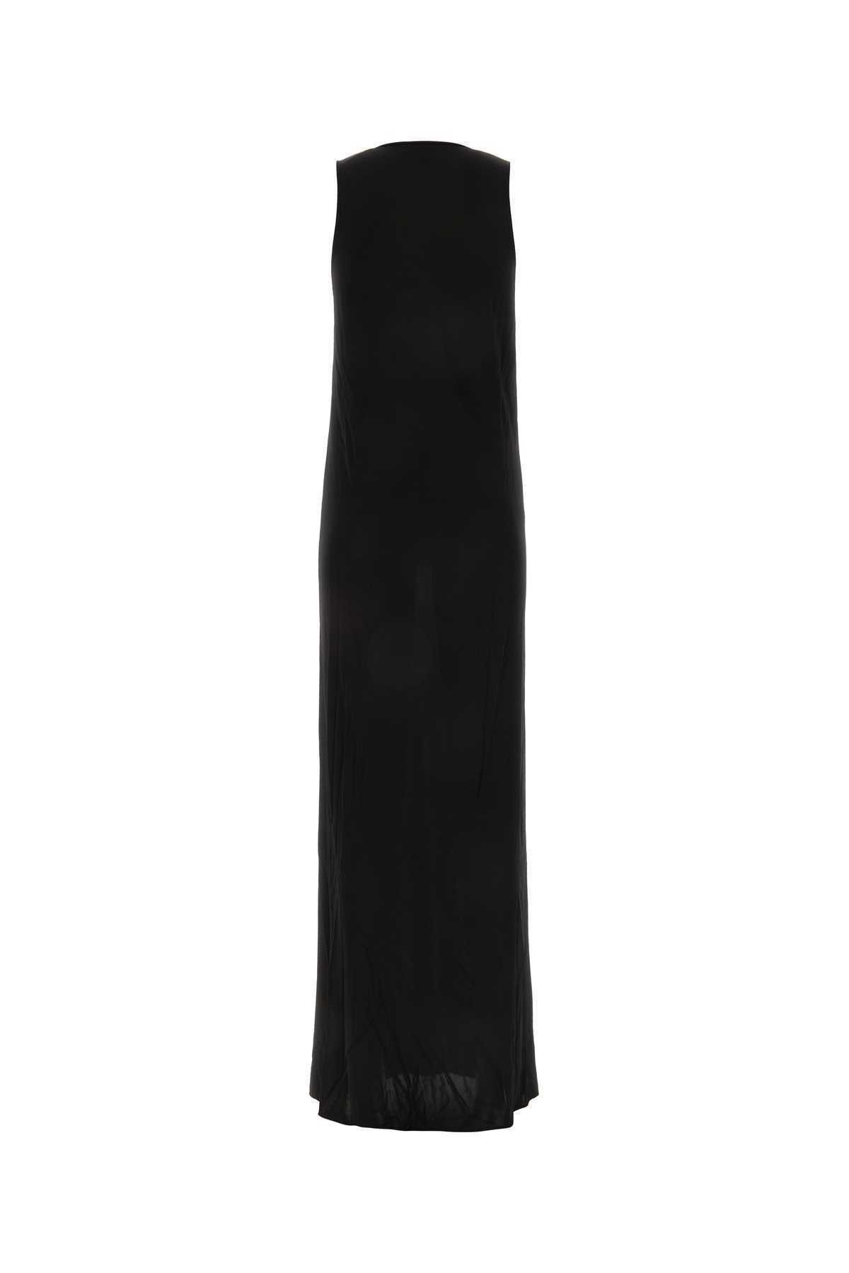 Saint Laurent Paris o1s1wg111124 Long Tank Dress in Shiny Jersey in Black Size XS / US 0-2 / IT 36-38 - 2 Thumbnail