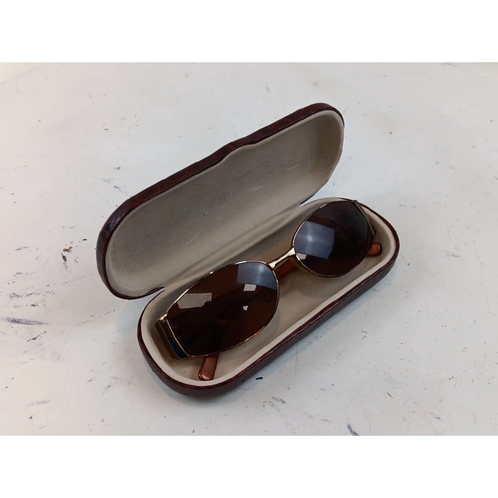 Escada VINTAGE Escada Sunglasses SES 516S Brown Shield Designer Oval Crystals Italy READ Size ONE SIZE - 2 Thumbnail