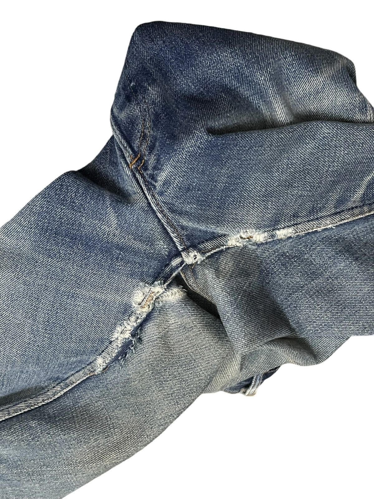 A.P.C. Vintage A.P.C Selvedge Blue Wash Loose Fit Distressed Jeans Size US 27 - 18 Thumbnail
