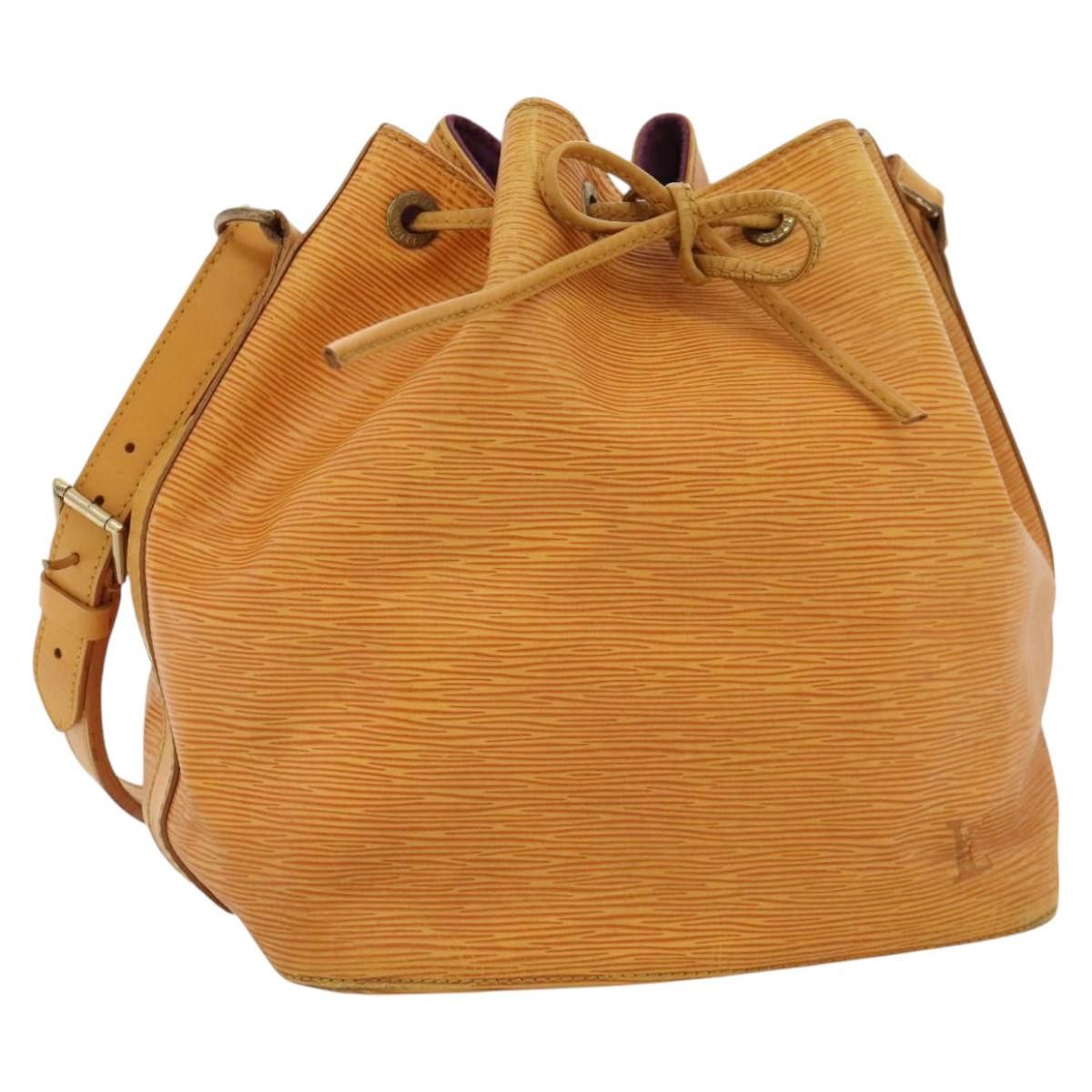 Louis Vuitton Epi Petit Noe Shoulder Bag Yellow M44109 Lv Auth Kd443, Women's