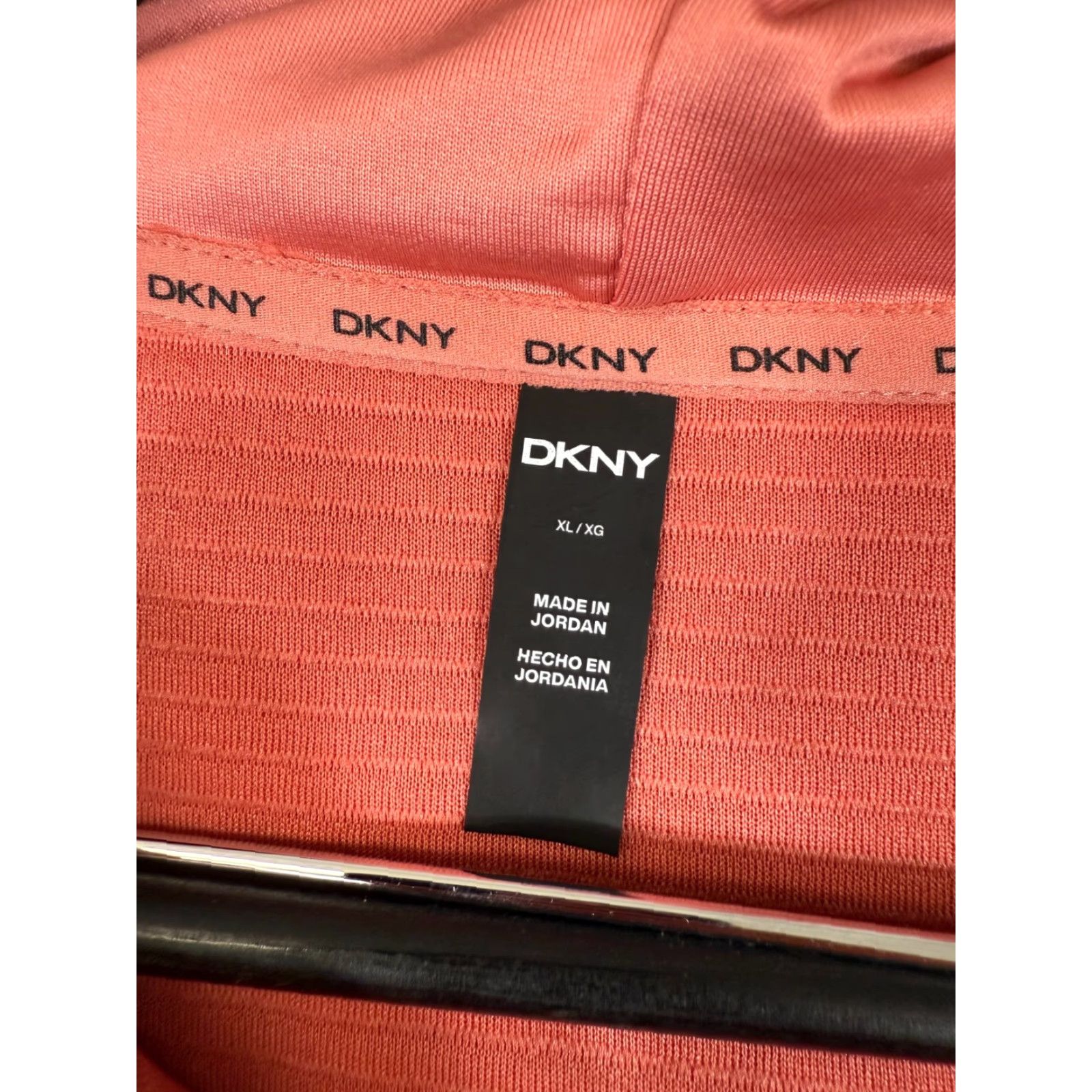 DKNY DKNY Ottoman Full Zip Hoodie Womens XL Faded Rose Ribbed Long Sleeve Outdoor NWT Size XL / US 12-14 / IT 48-50 - 6 Thumbnail
