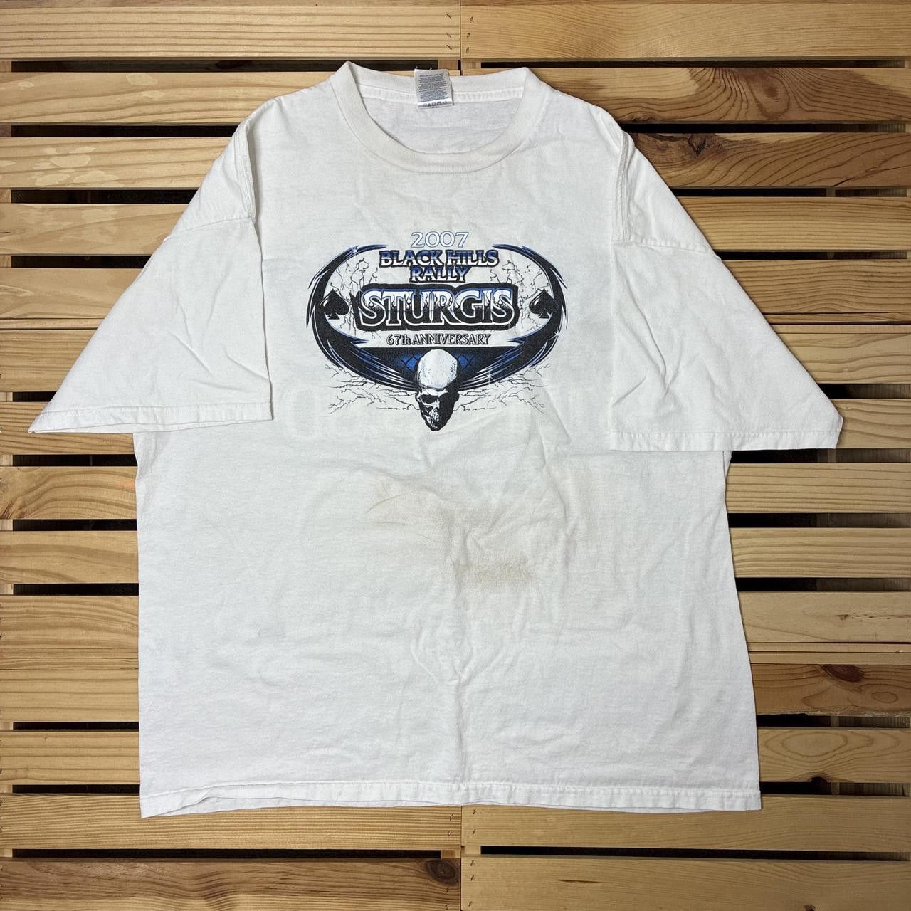 Delta Vintage Sturgis Rally 2007 White Biker Tee Size XL Size US XL / EU 56 / 4 - 1 Thumbnail