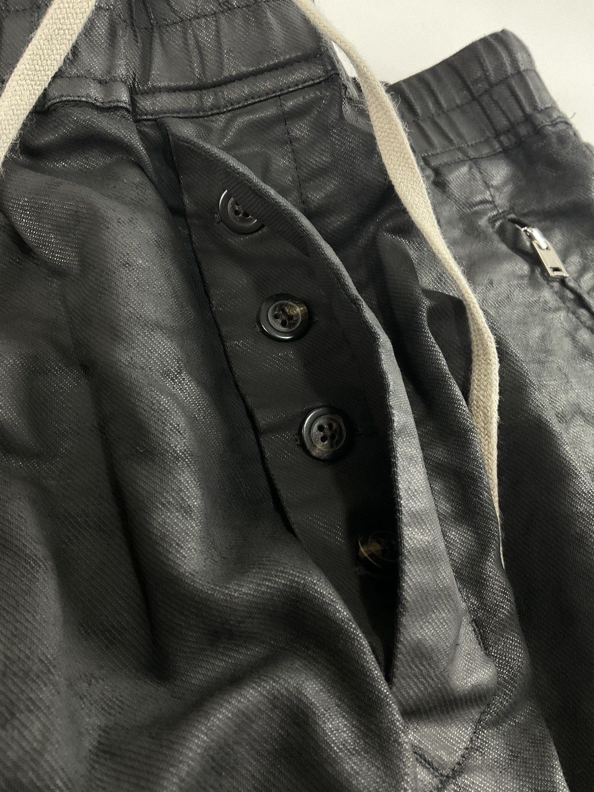 Rick Owens Rick Owens Babel S/S'19 Waxed Track Pants Size US 32 / EU 48 - 7 Thumbnail