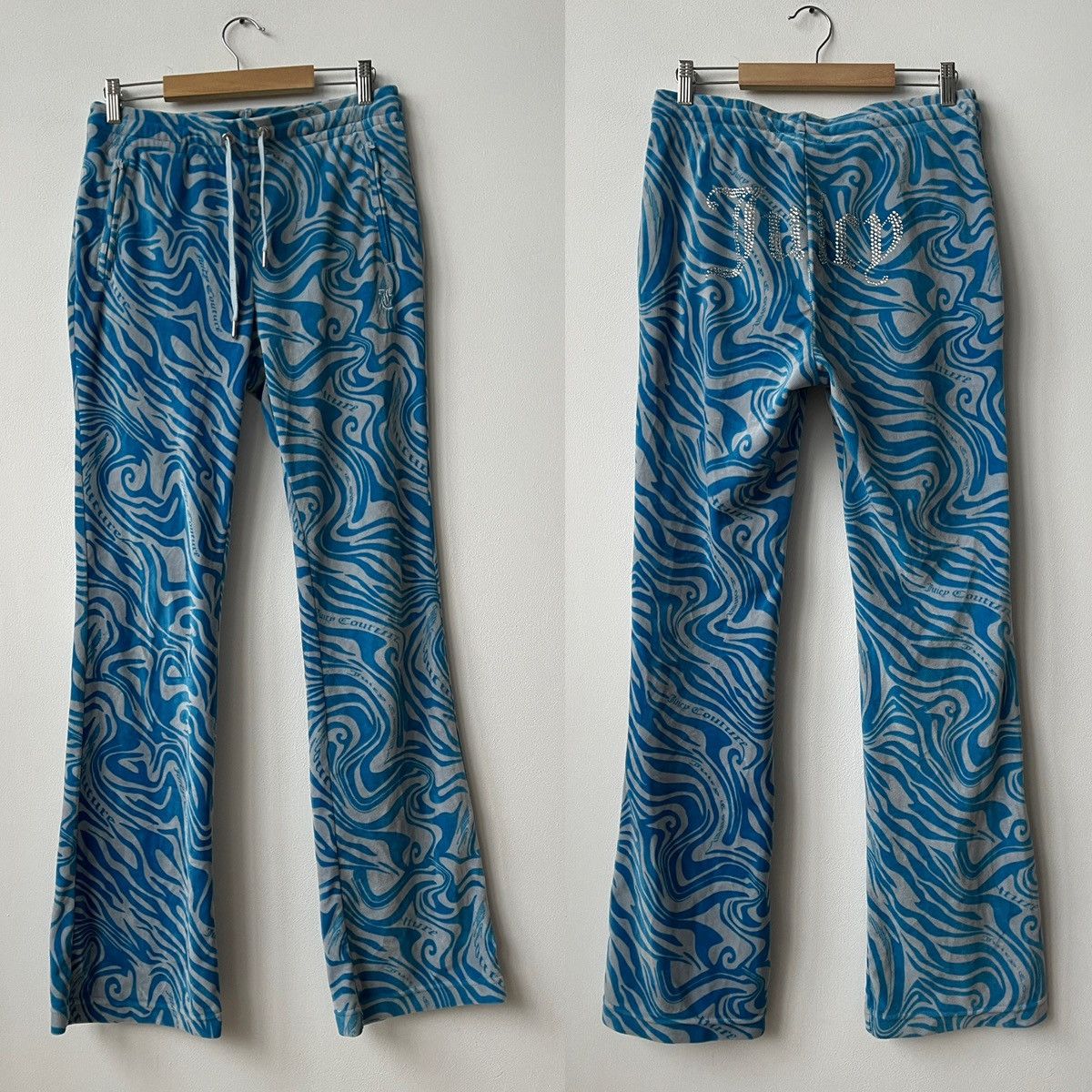 Juicy Couture Juicy Couture Blue Joggers Size M With Sparkly Logo Size 32" / US 10 / IT 46 - 1 Thumbnail