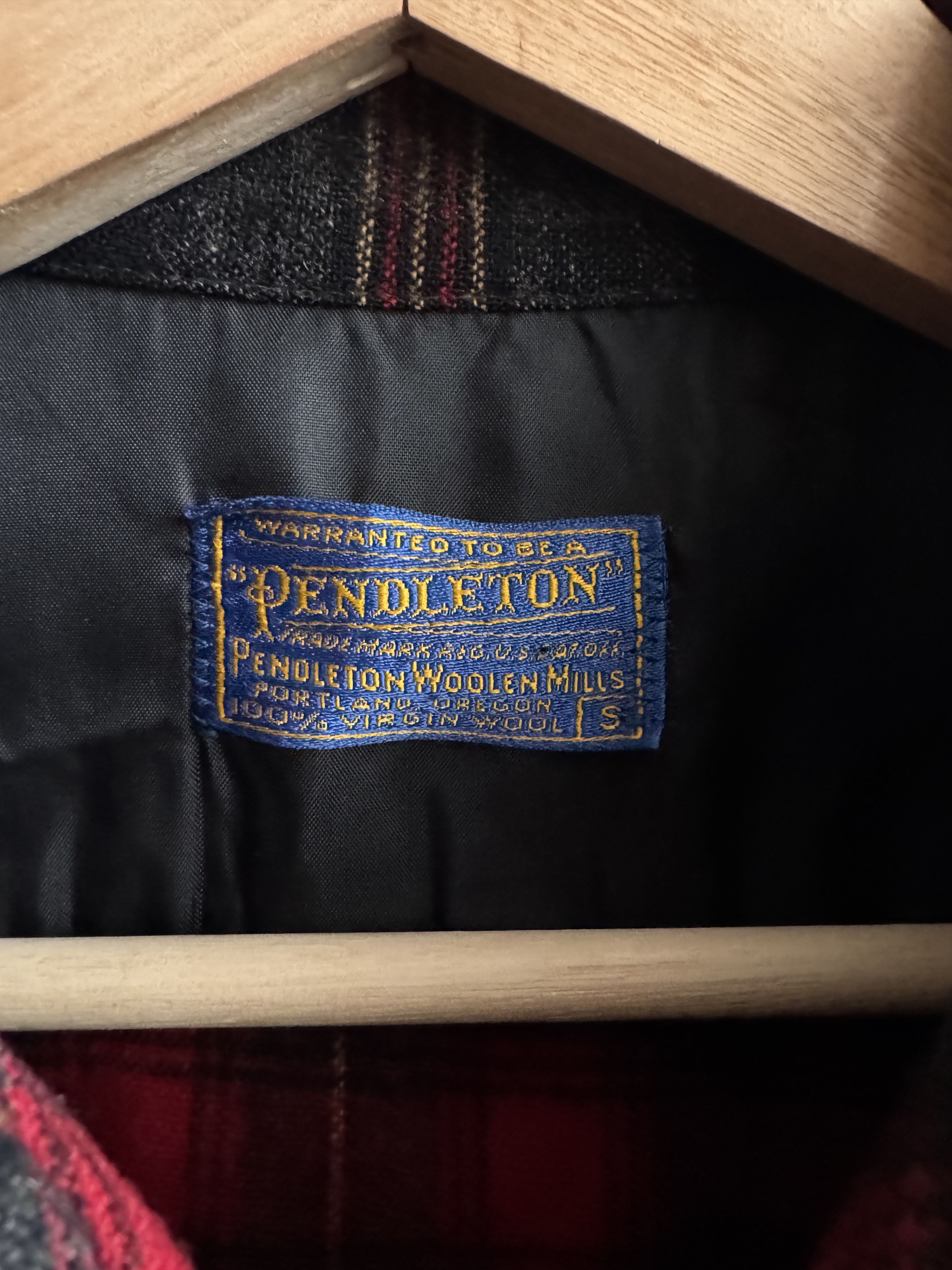 Pendleton 60/70s Pendleton Red Wool Plaid Flannel Loop Collar Size S Size US S / EU 44-46 / 1 - 4 Thumbnail