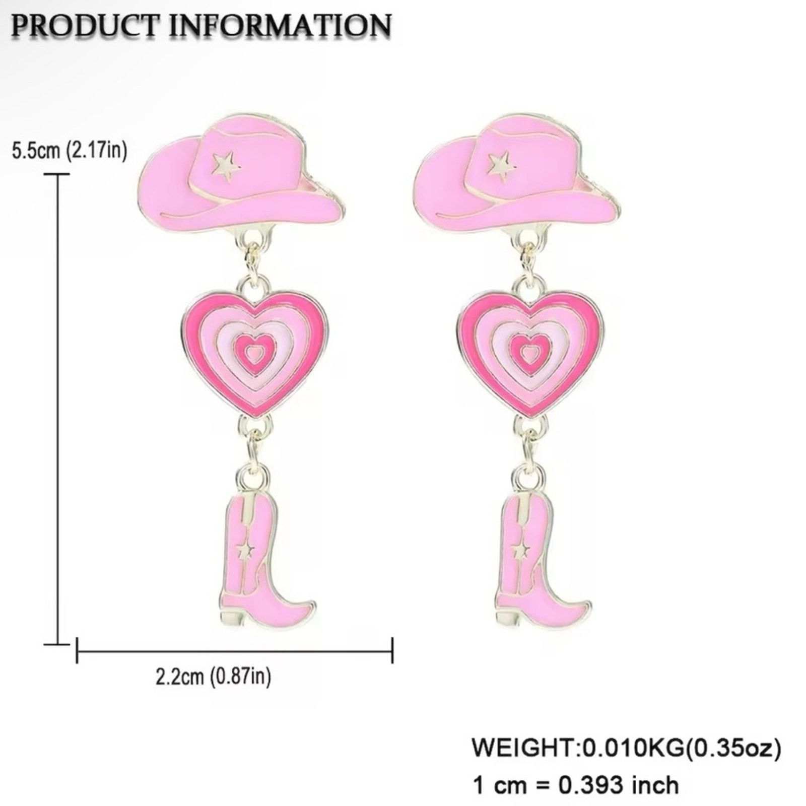 Other New Cowgirl Pink Earrings Size ONE SIZE - 4 Thumbnail