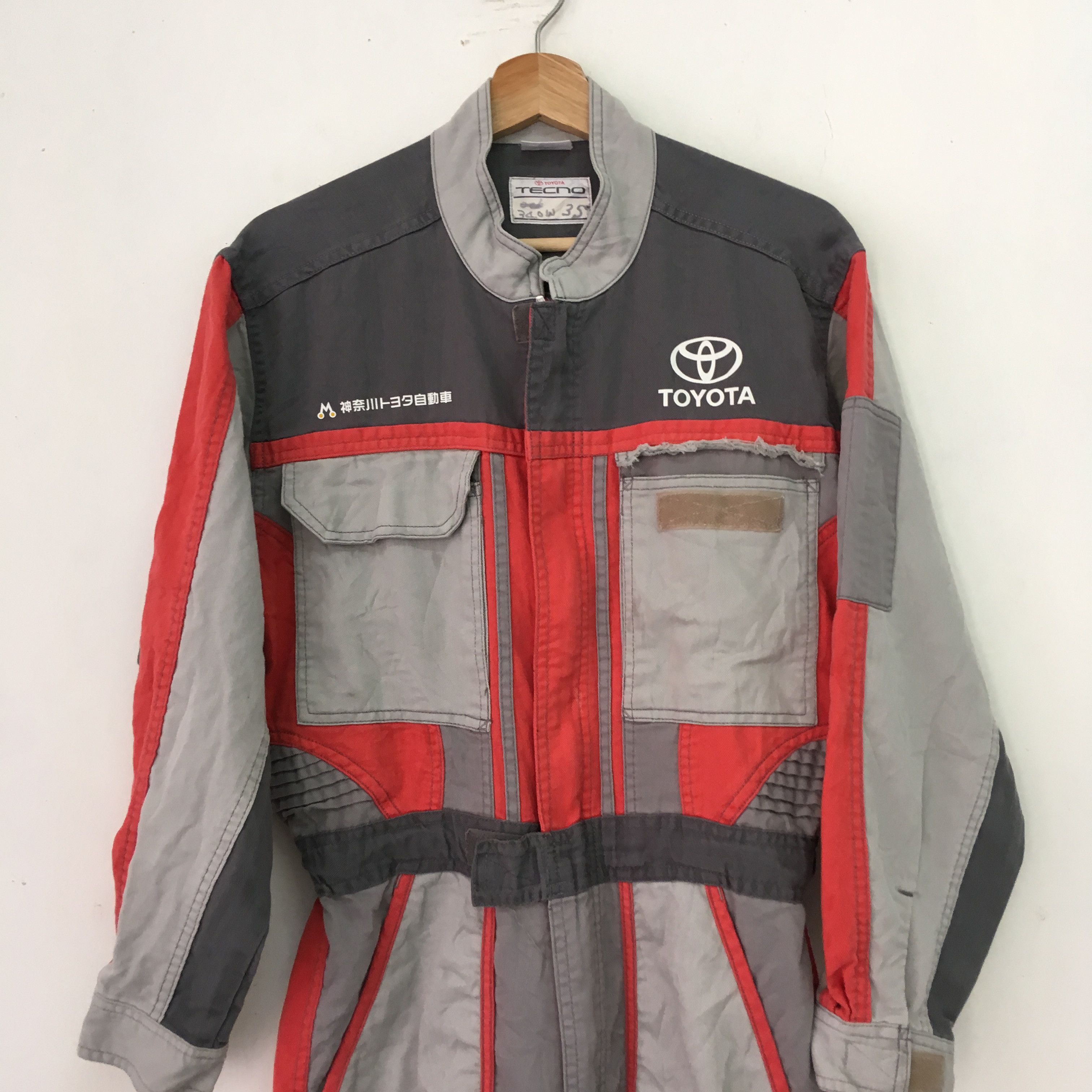 Vintage Vintage Toyota Motorsport Techno Workers Wear Coveralls Size US 30 / EU 46 - 5 Thumbnail
