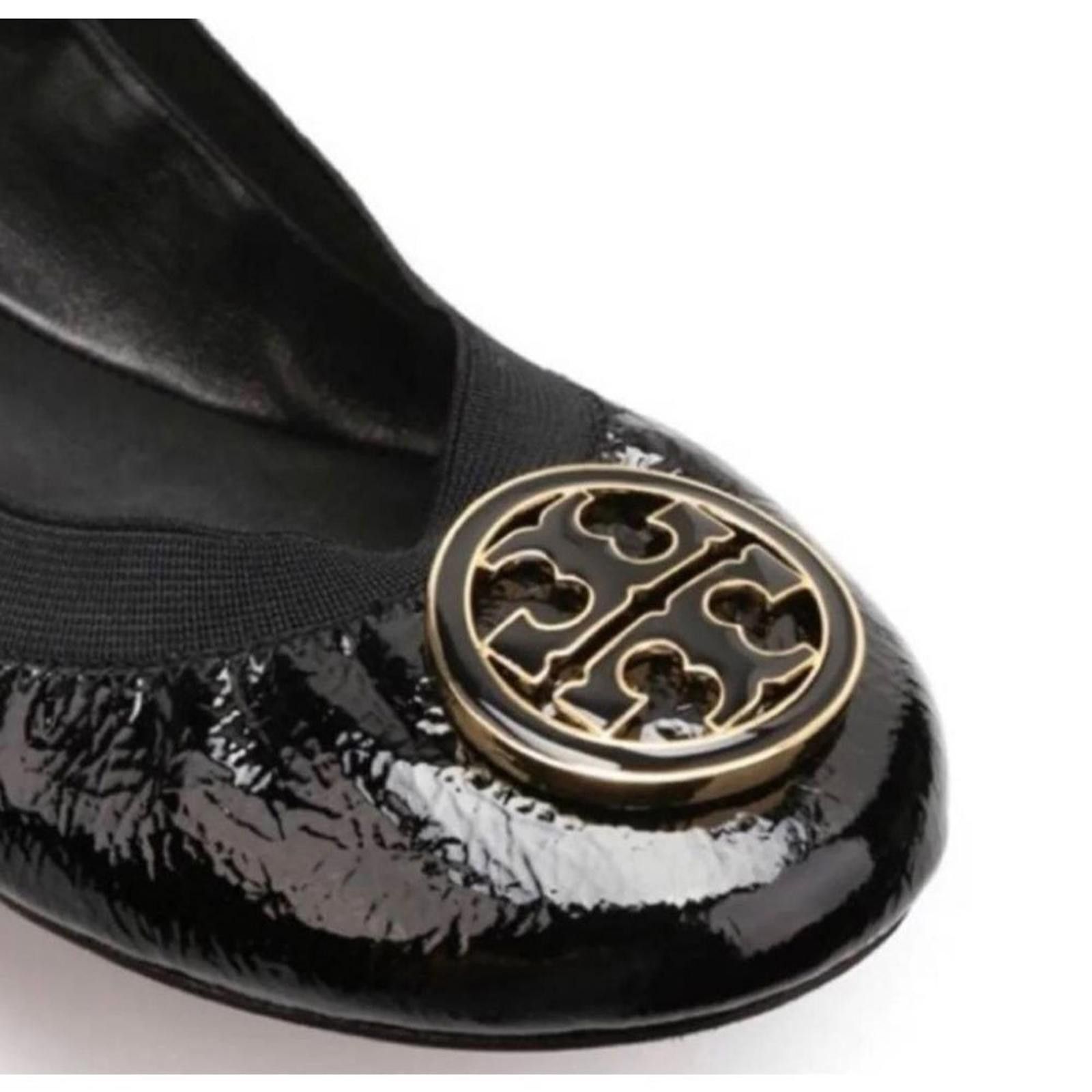 Other Tory Burch Black Flats with Gold Logo Size US 6.5 / IT 36.5 - 3 Thumbnail