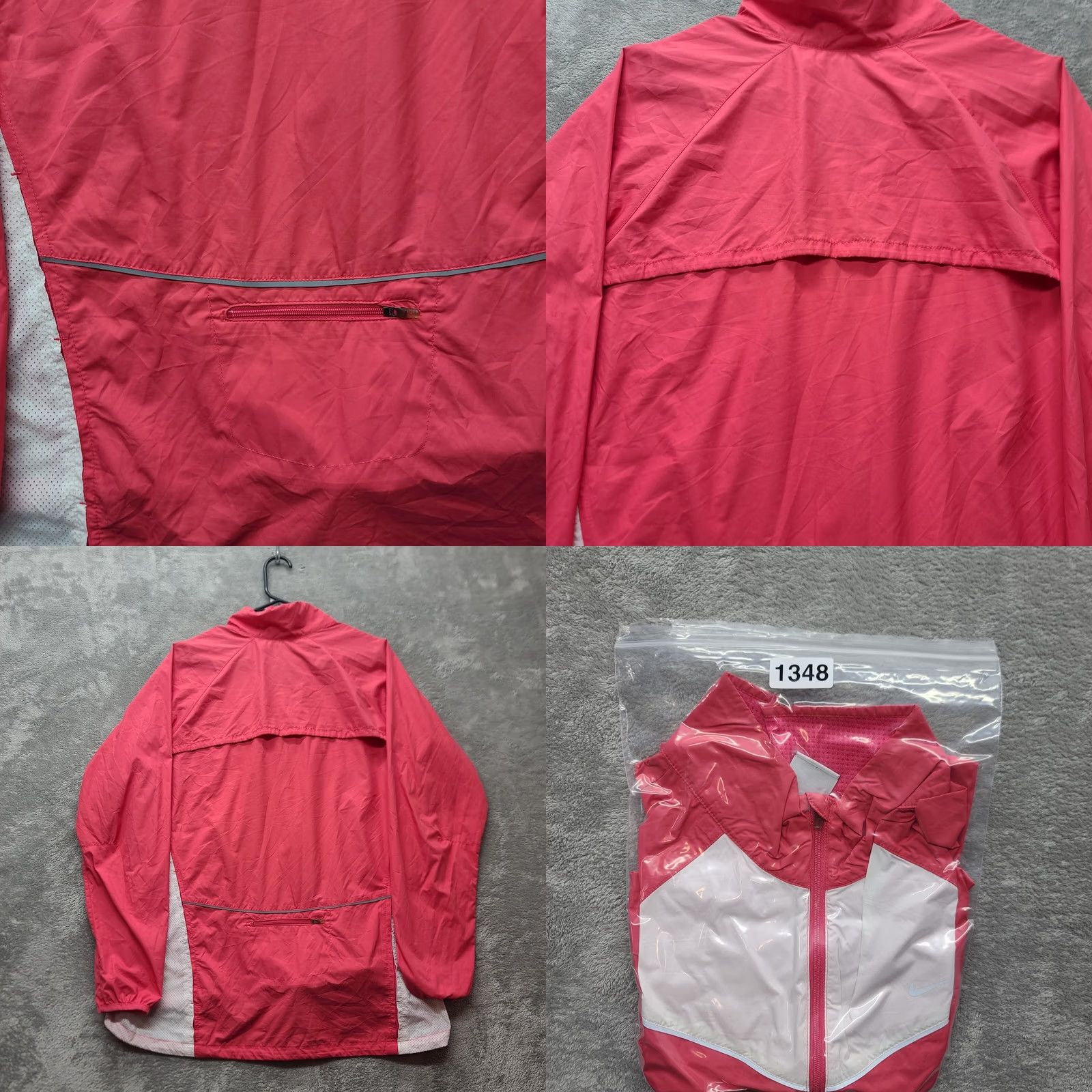 Nike Nike Windbreaker Womens XL 1/4 Zip Jacket Pink White Running Athleisure Size XL / US 12-14 / IT 48-50 - 8 Thumbnail