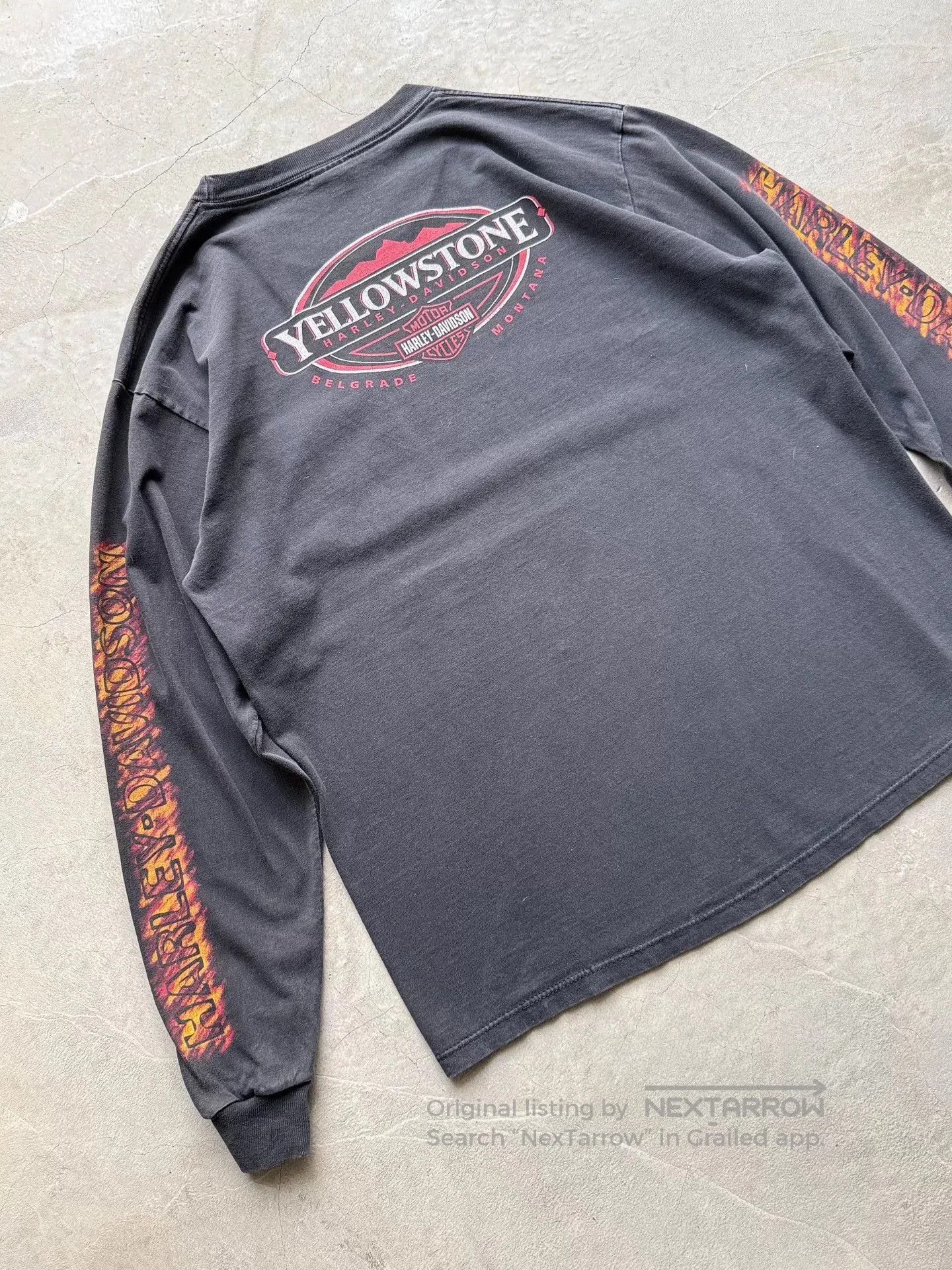 Vintage Vintage 00s Harley Davidson Yellowstone Tee. Size US XL / EU 56 / 4 - 7 Thumbnail