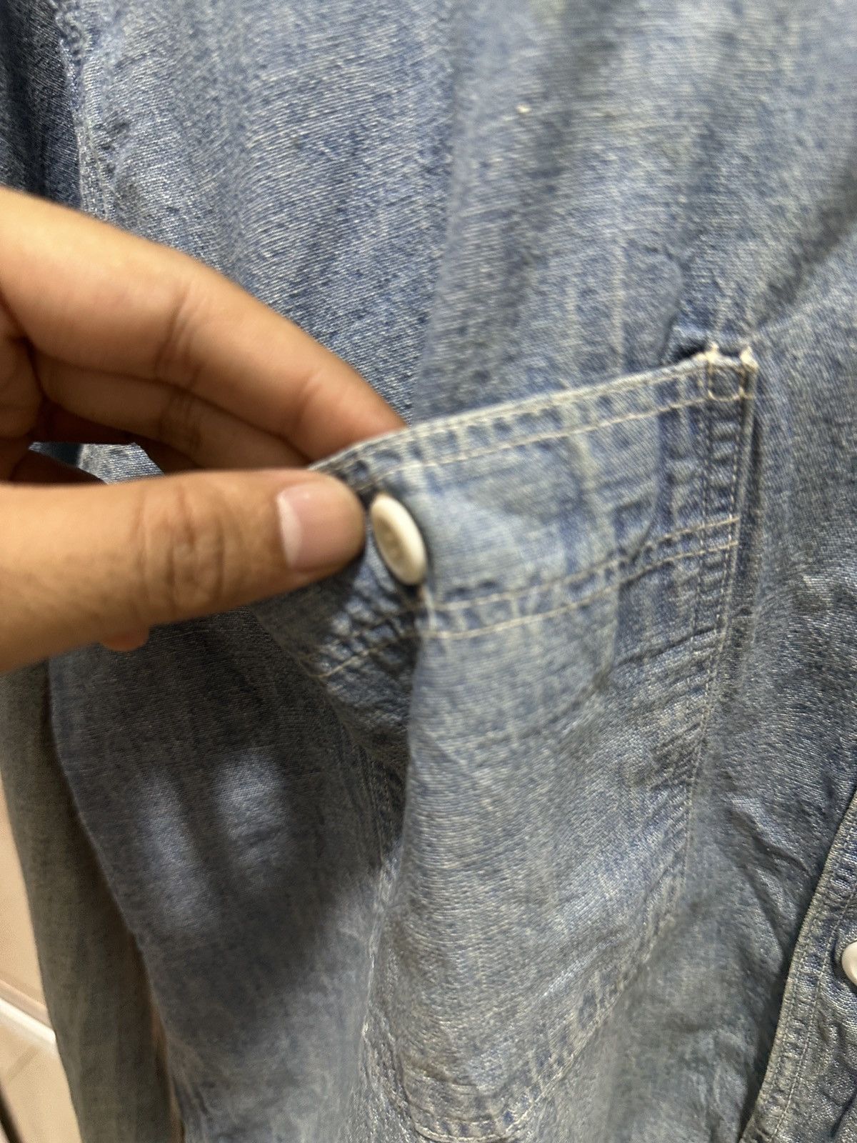 Warehouse Warehouse Japan Selvedge Denim Work Shirt Size US L / EU 52-54 / 3 - 8 Thumbnail