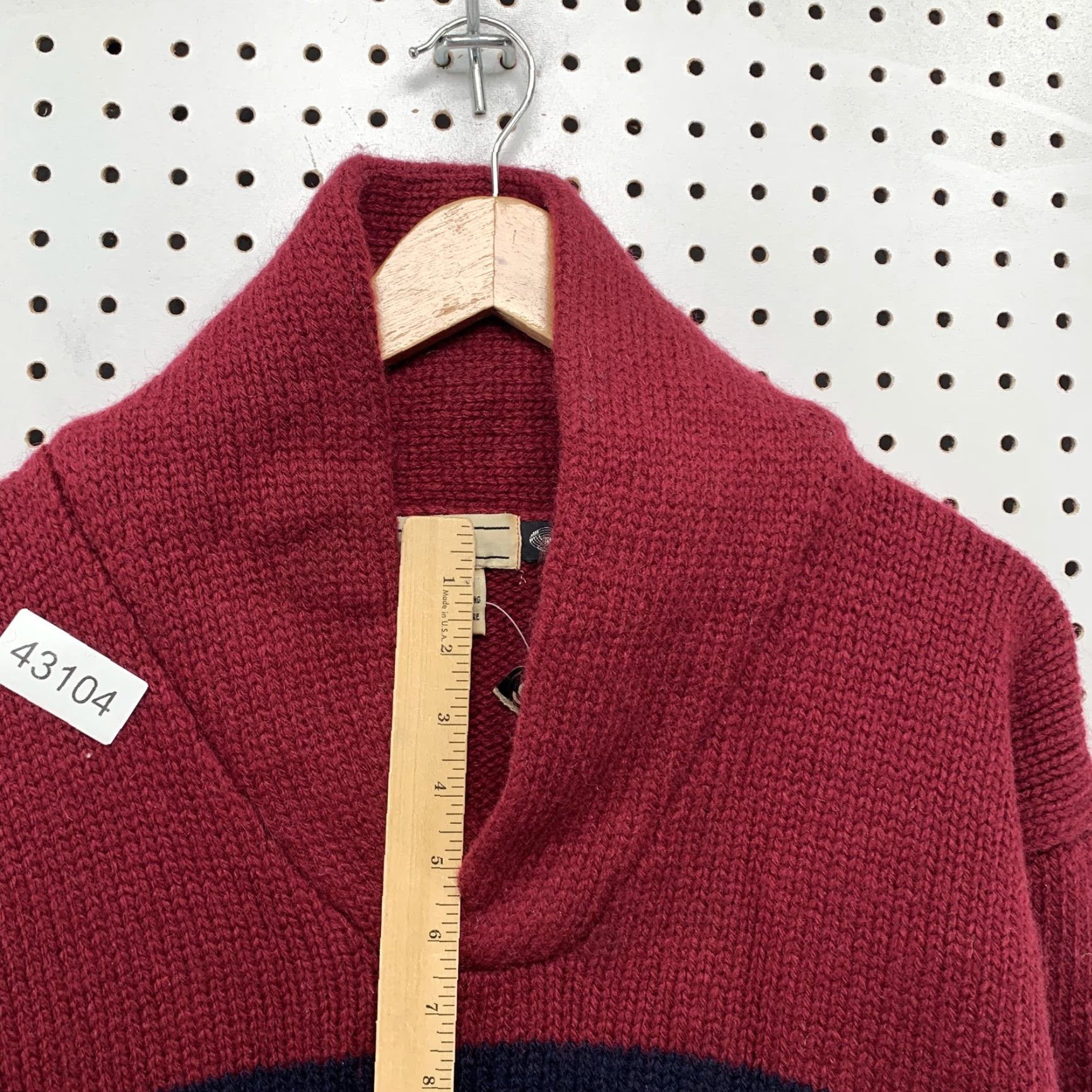 Gap VINTAGE 80s Gap Sweater Mens Small Knit Pullover Shawl Collar Red Casual Winter Size US S / EU 44-46 / 1 - 5 Thumbnail
