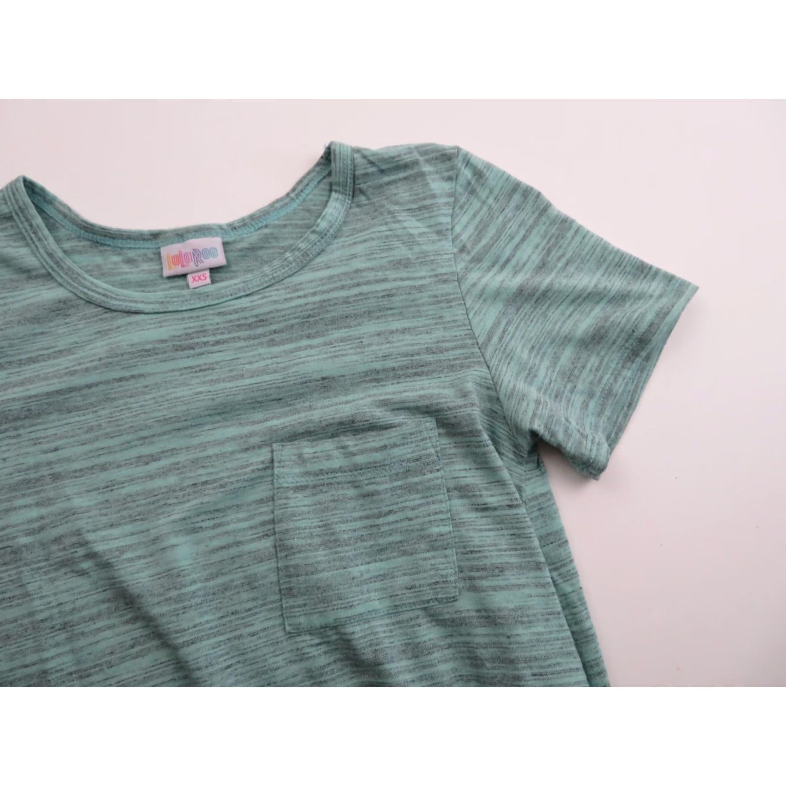 Vintage LuLaRoe Carly Dress 2XS Mint Green Black Unicorn Swing EUC Womens Stripes Knee Length 90s Tunic/Shirt Dress VINTAGE: No Size XXS / US 00 / IT 34 - 6 Thumbnail