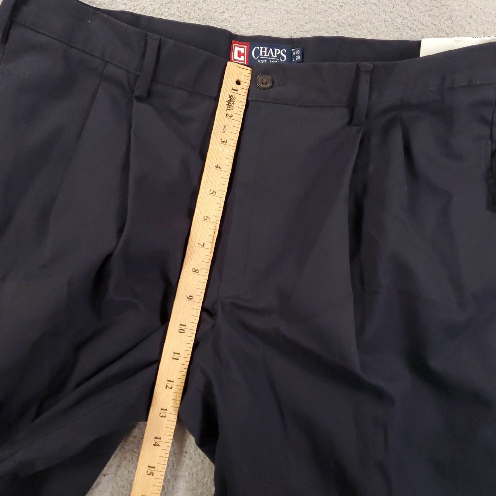 Chaps Chaps Men's Dress Pants 38x29 Black Wool Blend Slim Fit Casual Business Size US 38 / EU 54 - 4 Thumbnail