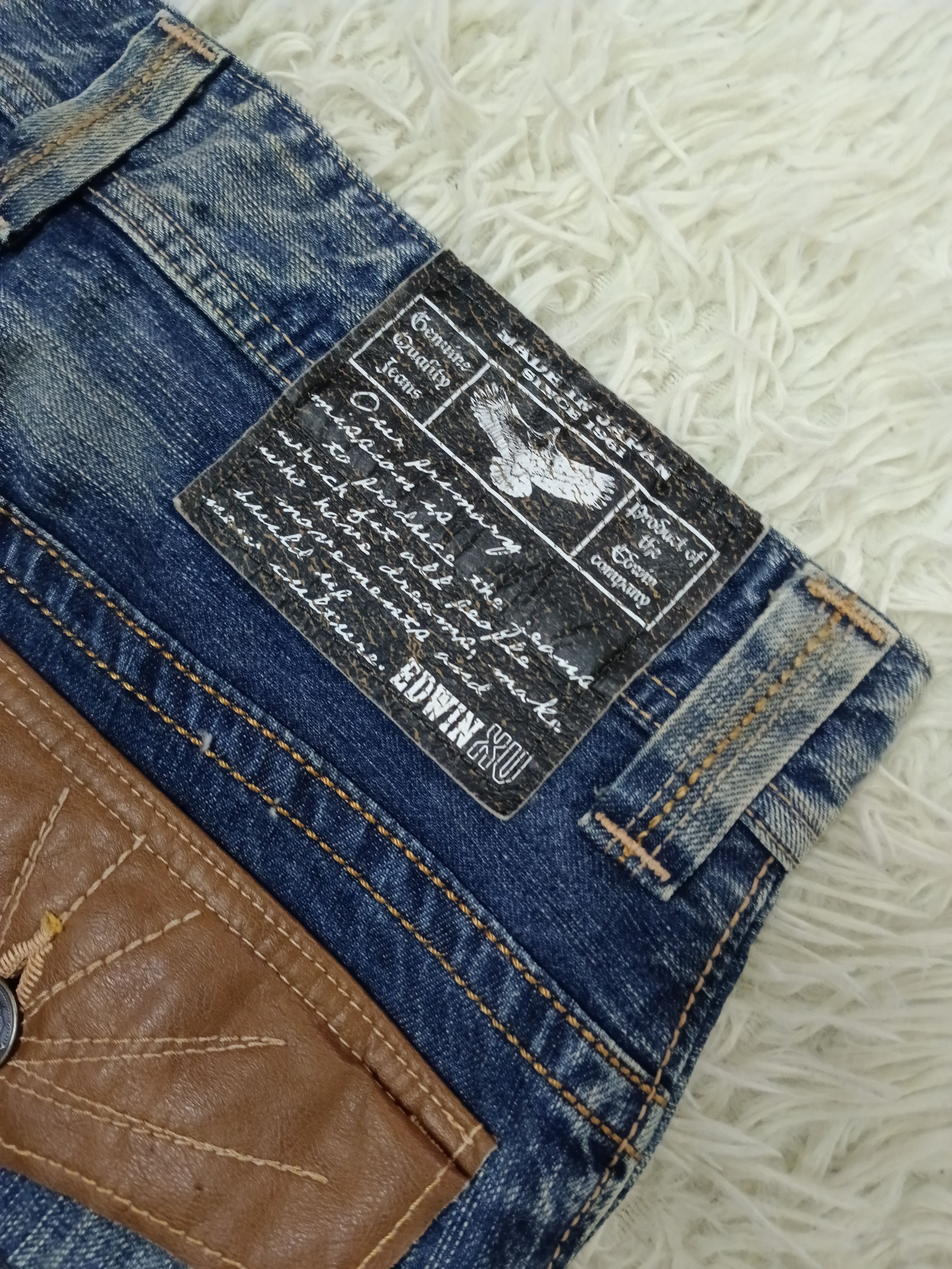 Edwin INSANE🔥90S FLARE EDWIN XV DENIM PANTS Size US 30 / EU 46 - 6 Thumbnail