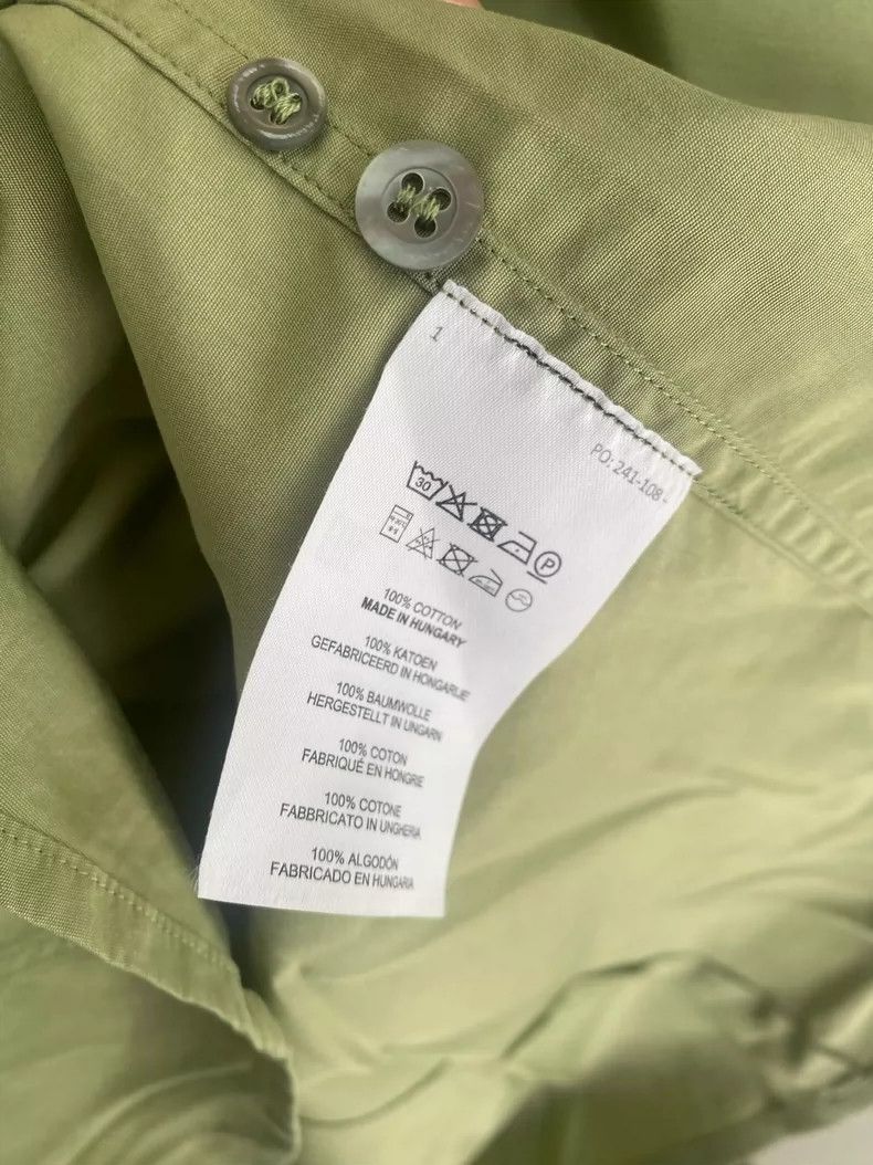Dries Van Noten dries van noten Green cotton long-sleeved shirt 2504-Nexta Size US S / EU 44-46 / 1 - 4 Thumbnail