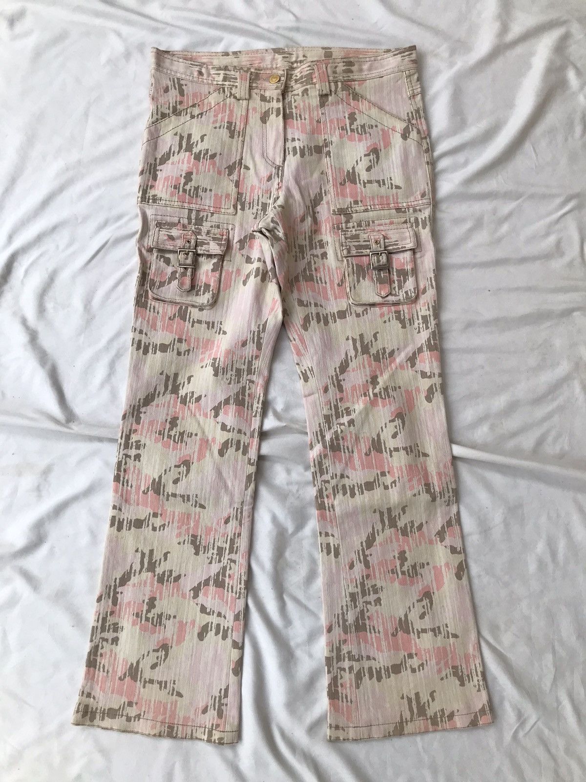 image of 14Th Addiction x If Six Was Nine Camo Japanese Flared Jeans Pants Multi Pocket, Men's (Size 31)