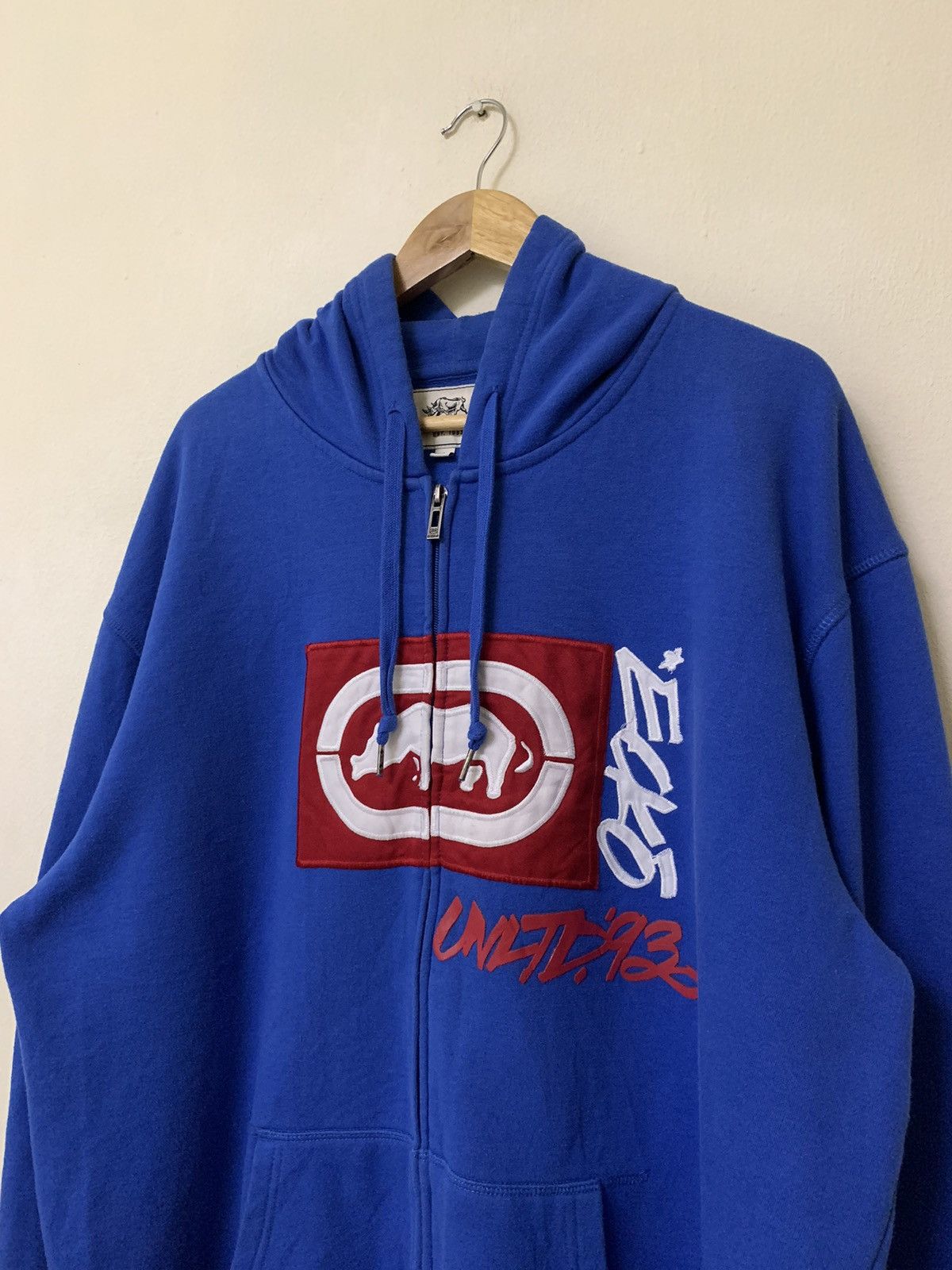 Image of Oversize Y2K Ecko Unltd Hoodie in Royal Blue, Men's (Size 2XL)